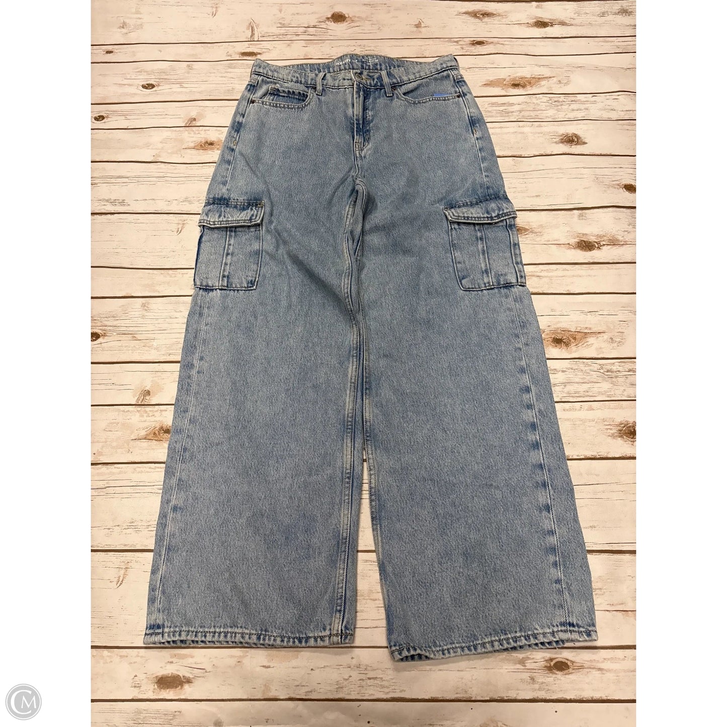 Jeans Wide Leg By Old Navy In Blue Denim, Size: 8