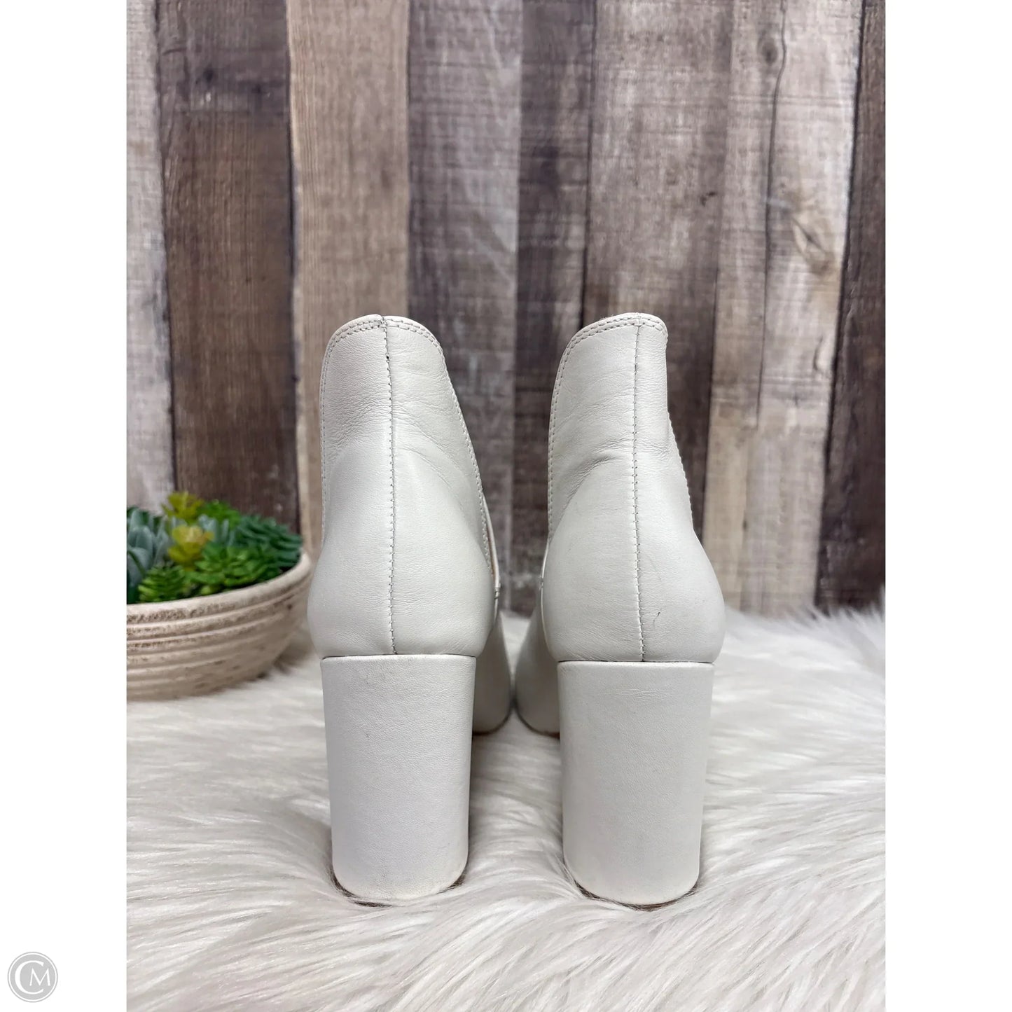 Boots Ankle Heels By Steve Madden In White, Size: 8