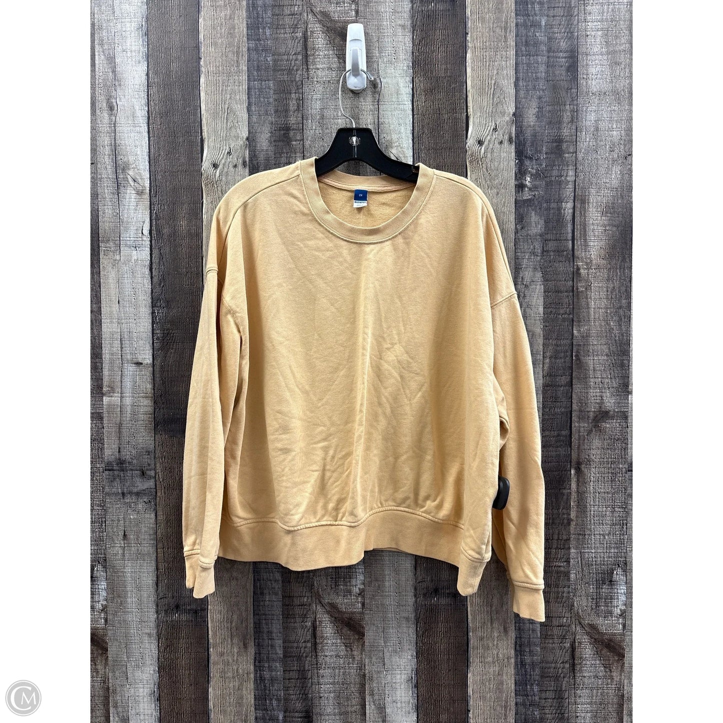 Sweatshirt Crewneck By Old Navy In Yellow, Size: 2x