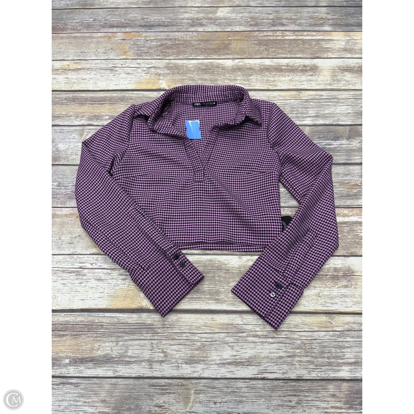 Top Long Sleeve By Zara In Pink, Size: S