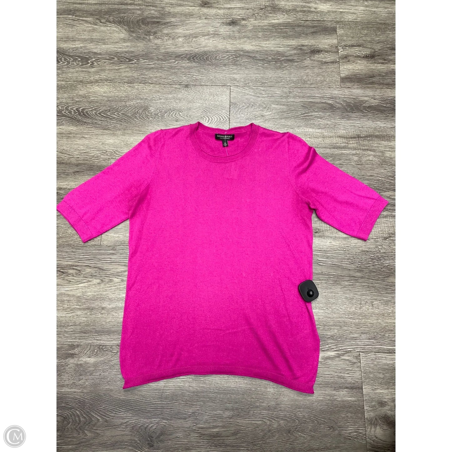 Sweater Short Sleeve By Banana Republic In Pink, Size: M