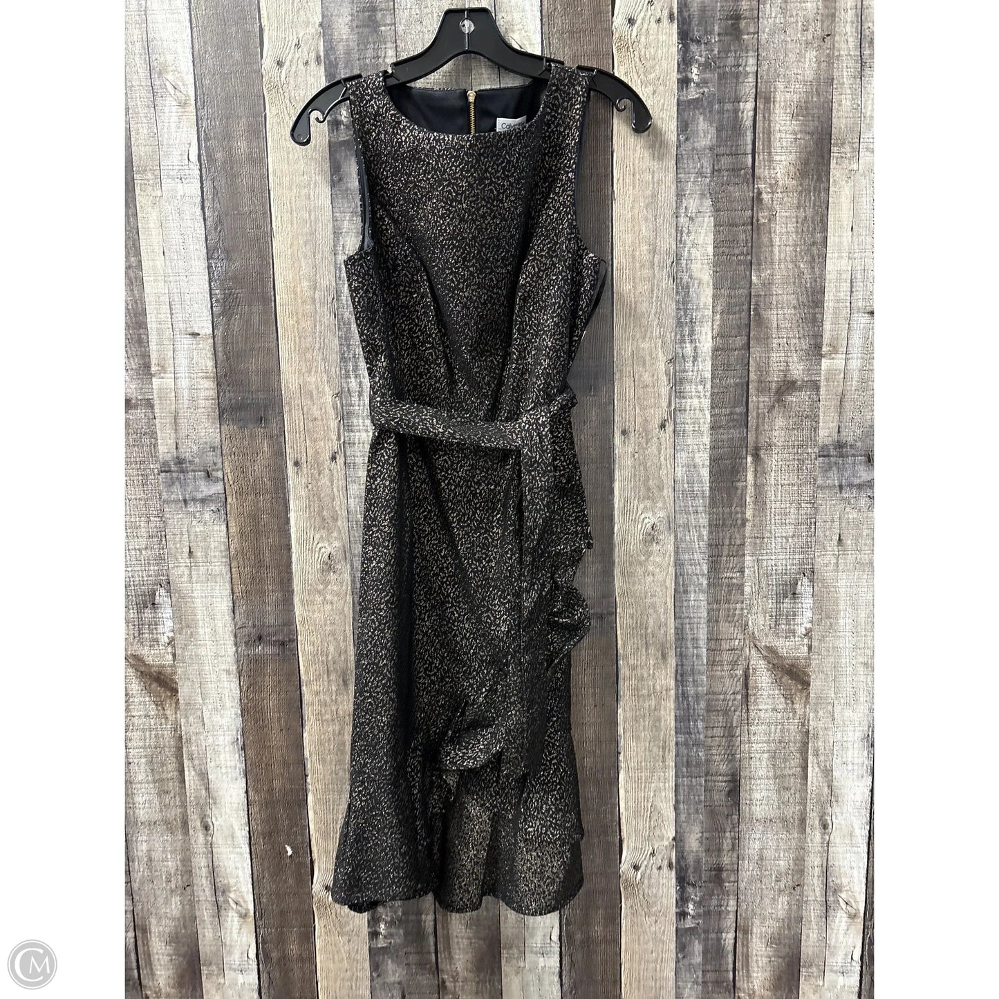 Dress Party Midi By Calvin Klein In Black, Size: 8