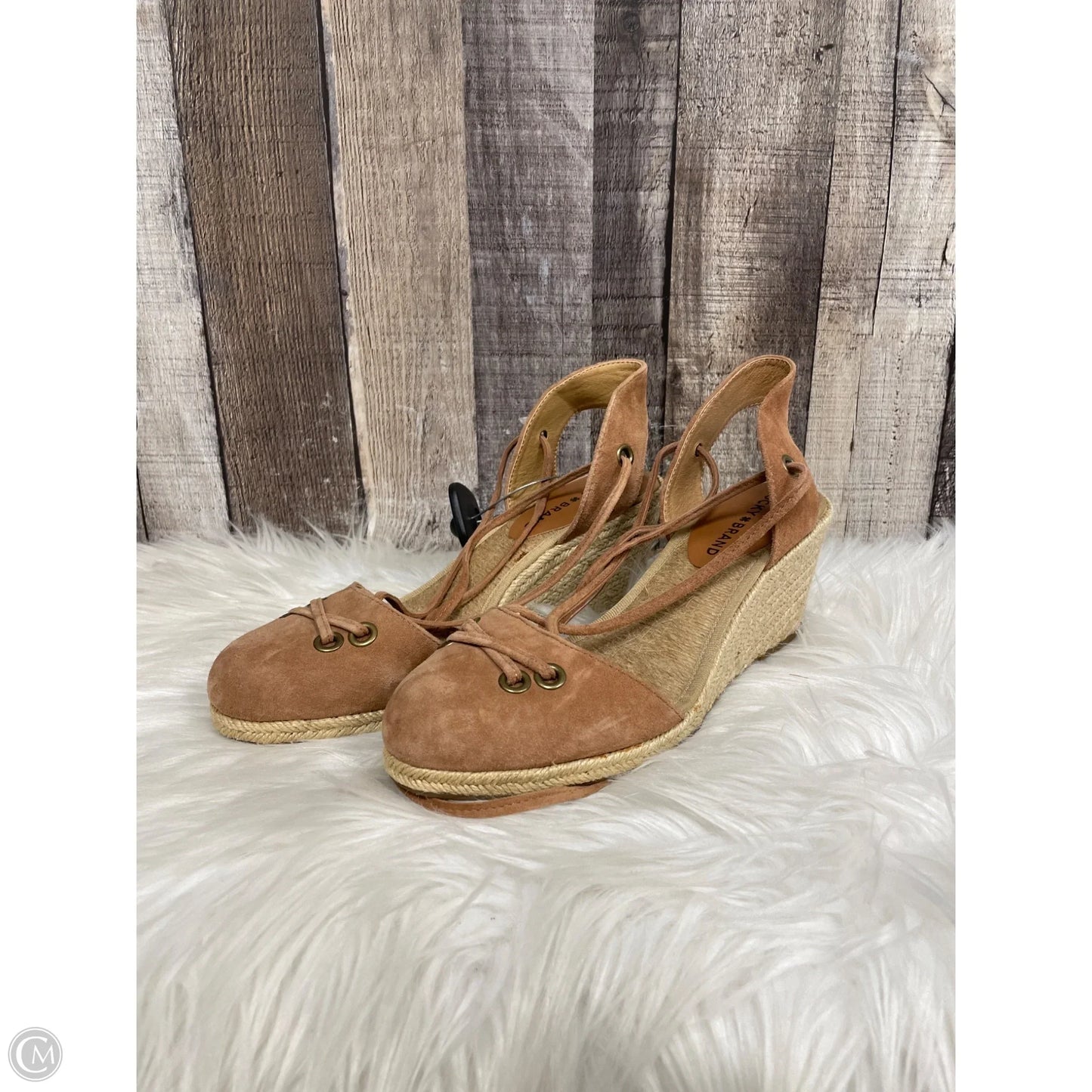 Shoes Heels Wedge By Lucky Brand In Tan, Size: 8
