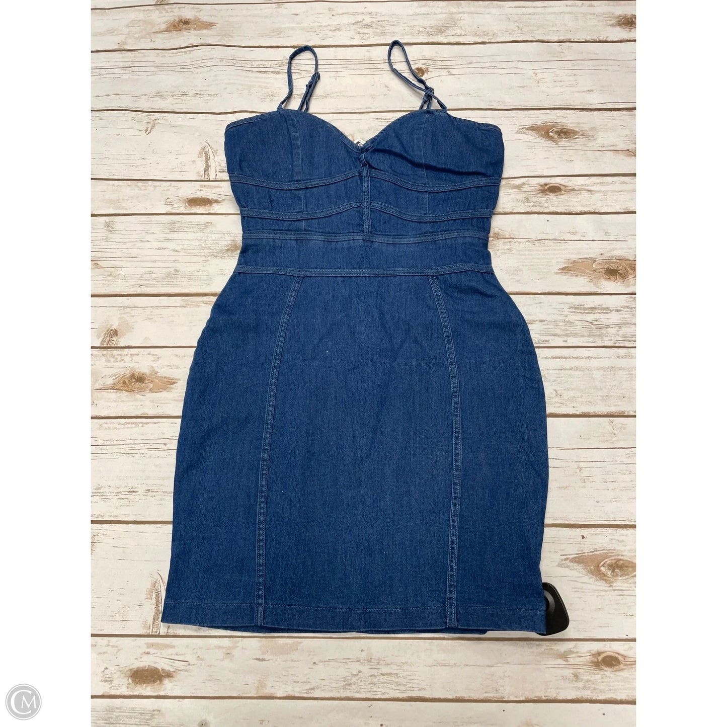 Dress Casual Midi By Windsor In Blue Denim, Size: S