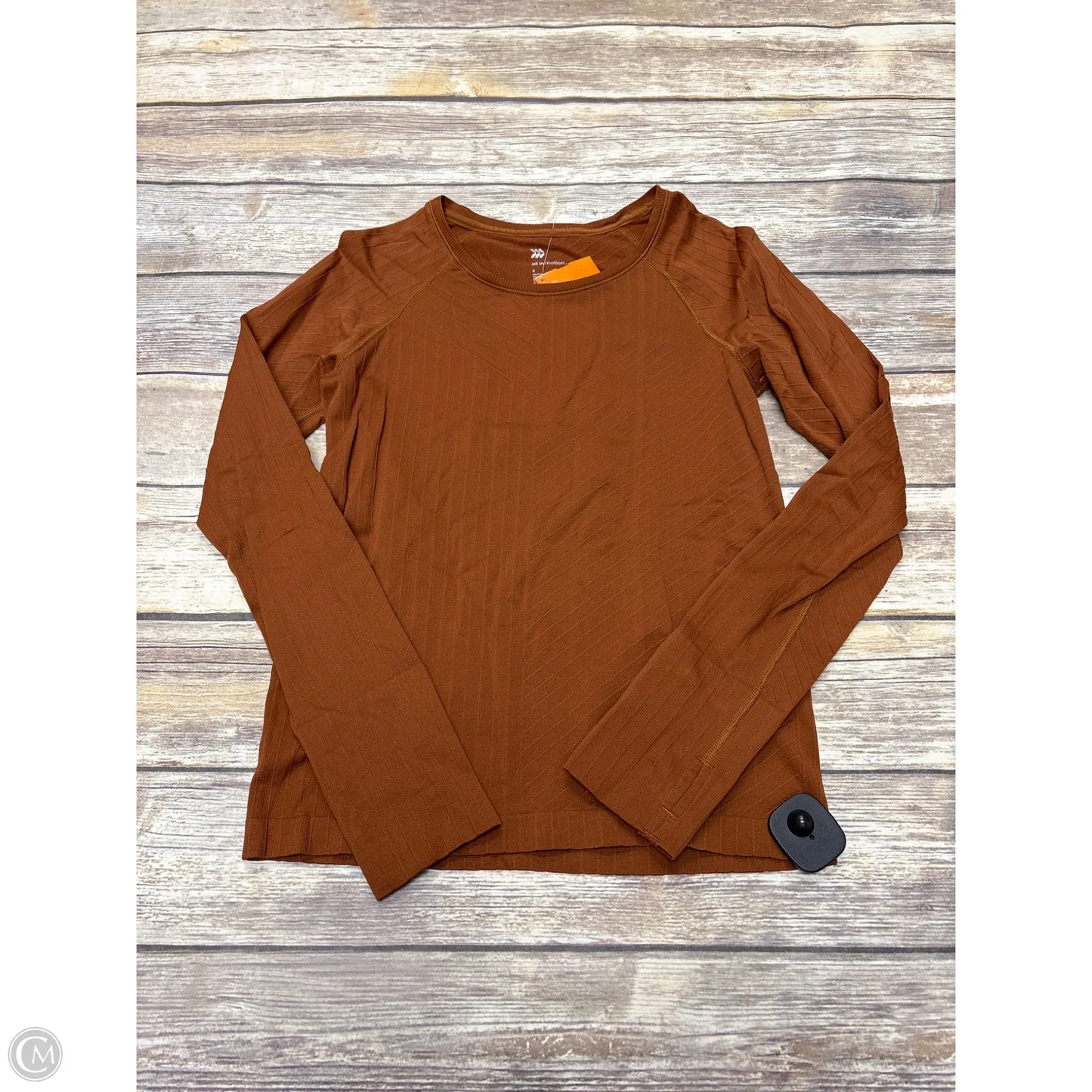 Athletic Top Long Sleeve Crewneck By All In Motion In Brown, Size: S