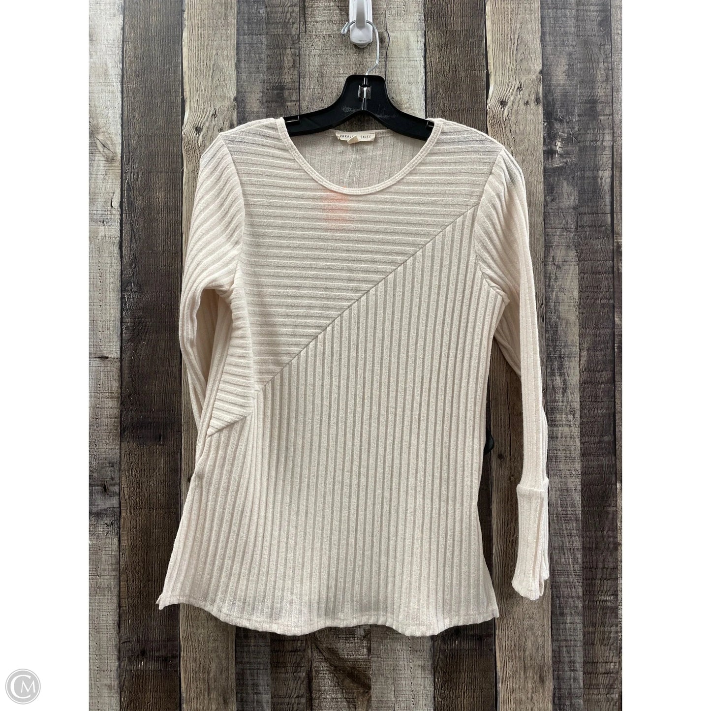 Top Long Sleeve By Cme In Cream, Size: S