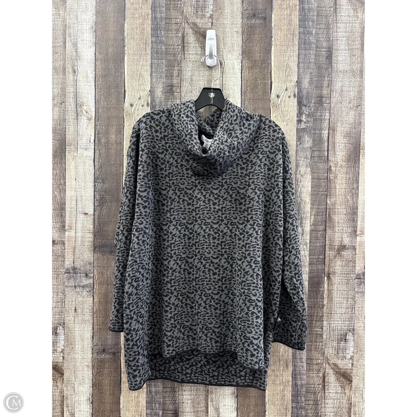 Sweater By Calvin Klein In Animal Print, Size: L