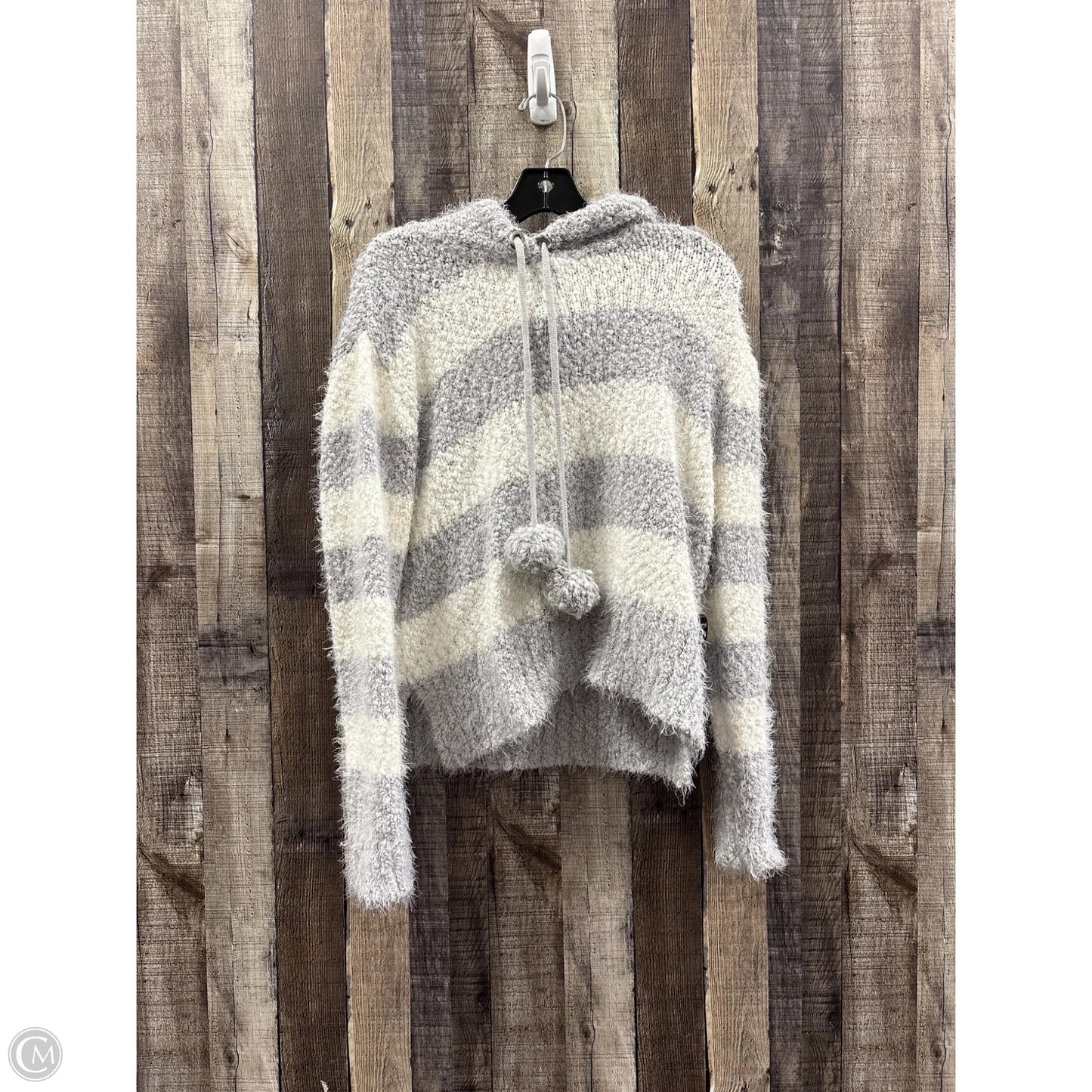 Sweater By Harper In Grey & White, Size: L