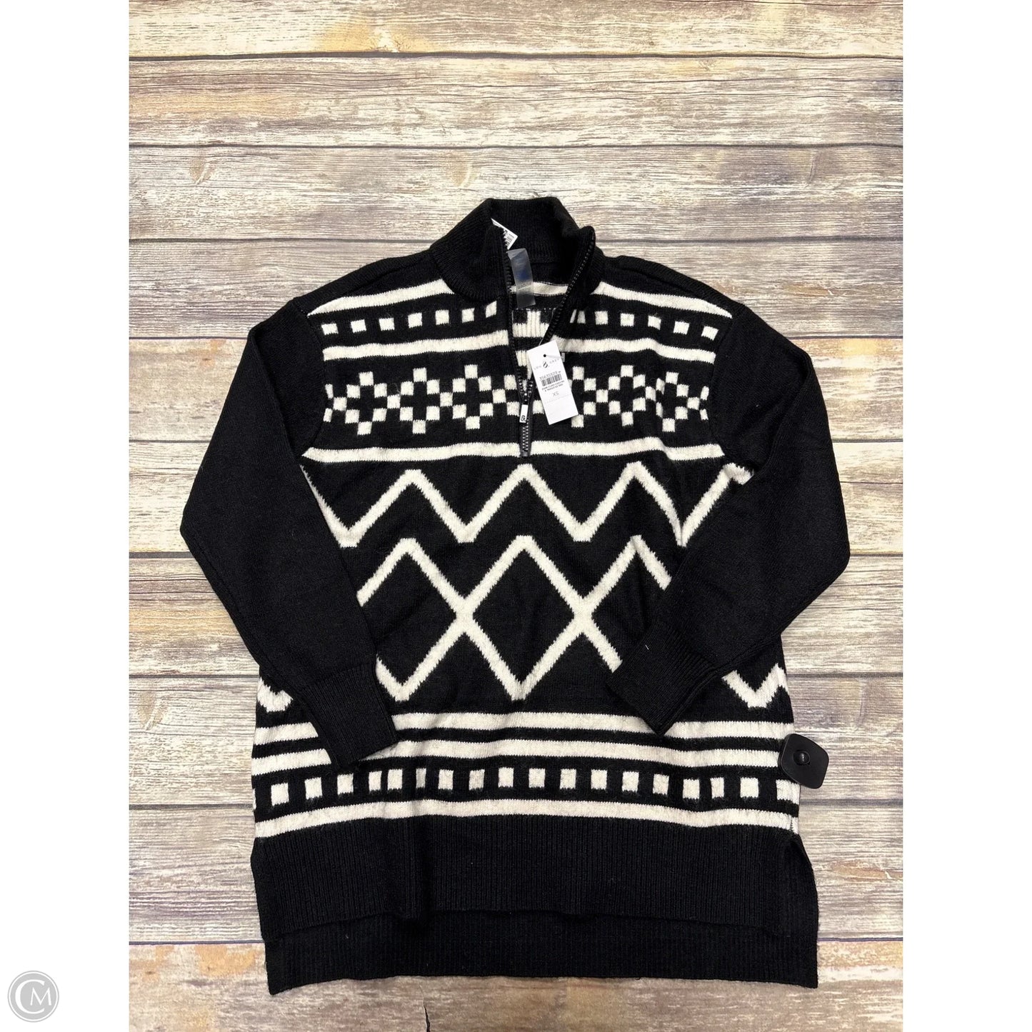 Sweater By Lou And Grey In Black & White, Size: Xs