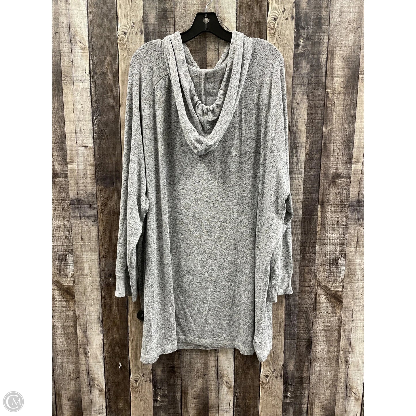 Sweatshirt Hoodie By Ellos In Grey, Size: 1x