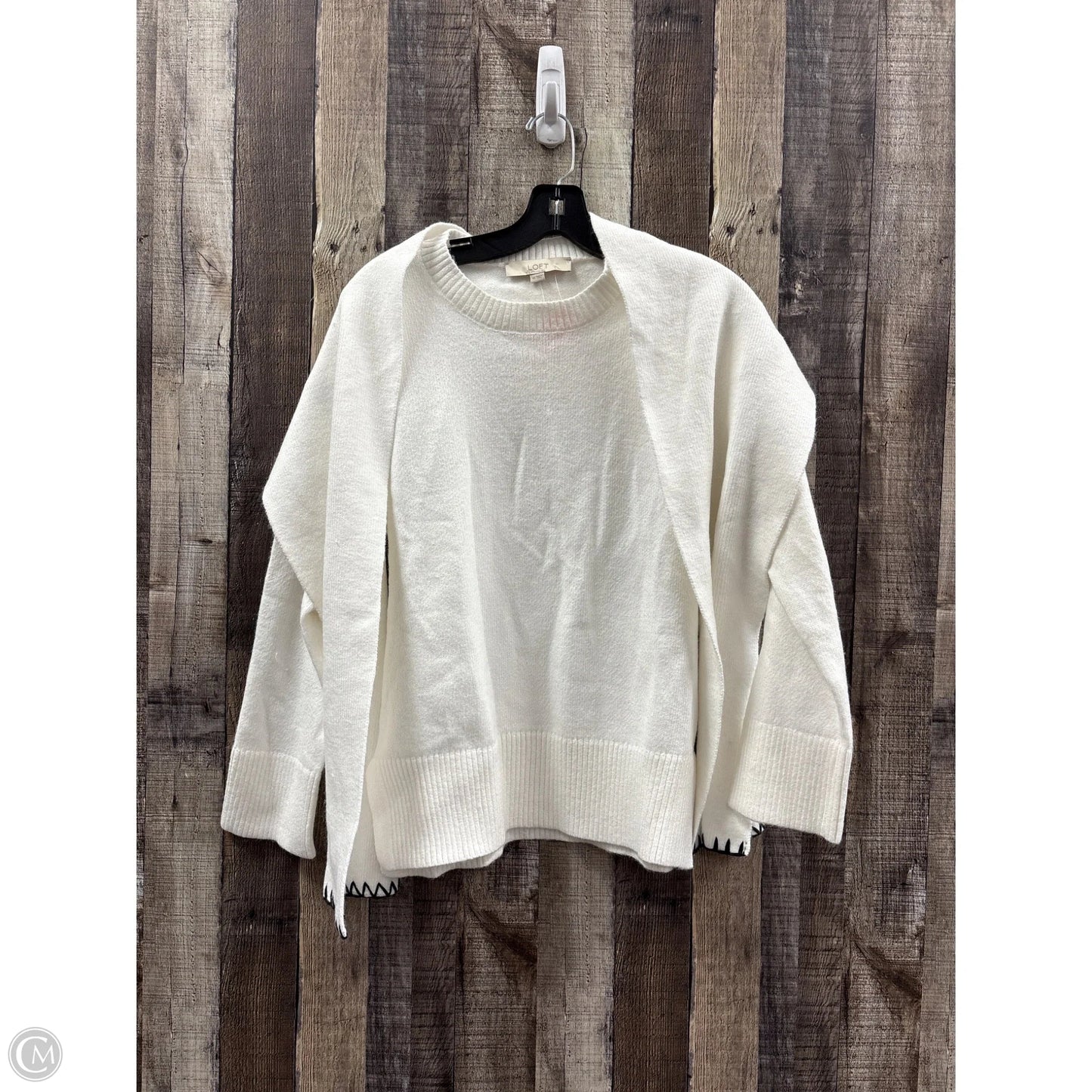 Sweater By Loft In White, Size: Xs