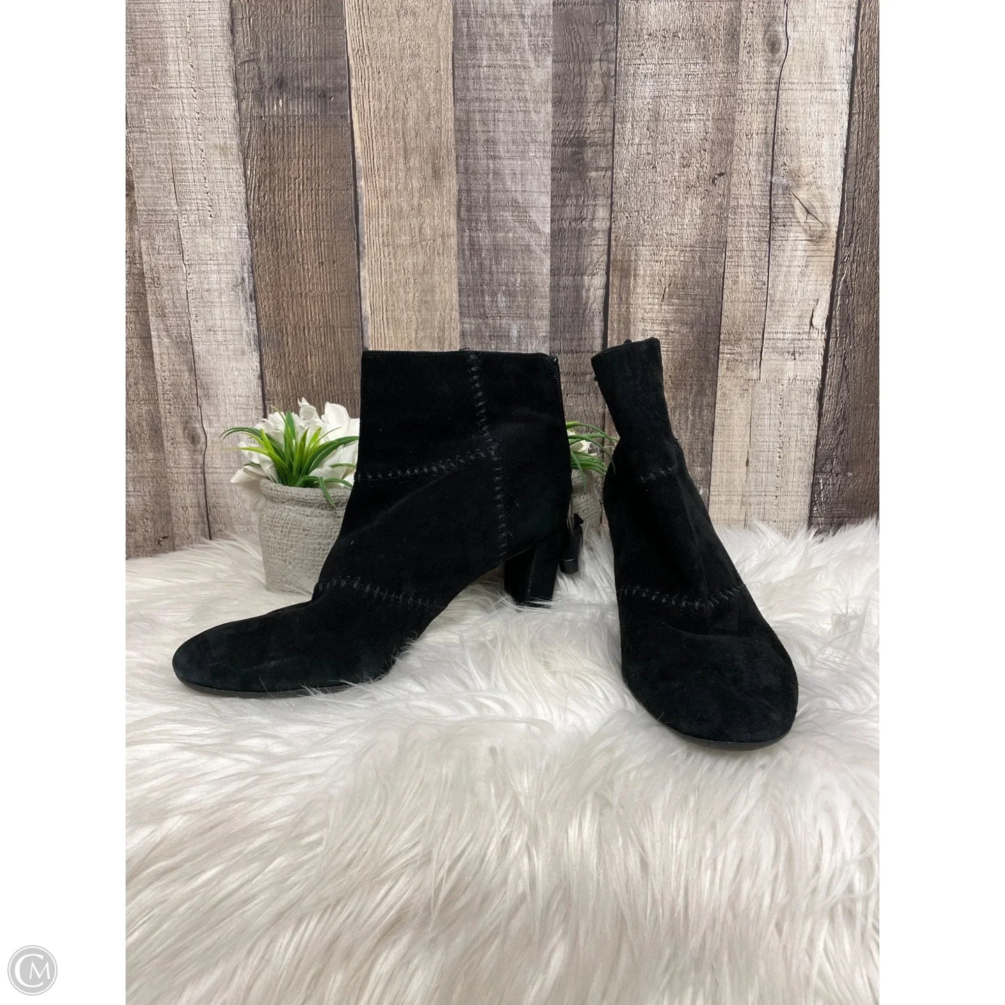 Boots Ankle Heels By Aerosoles In Black, Size: 8.5
