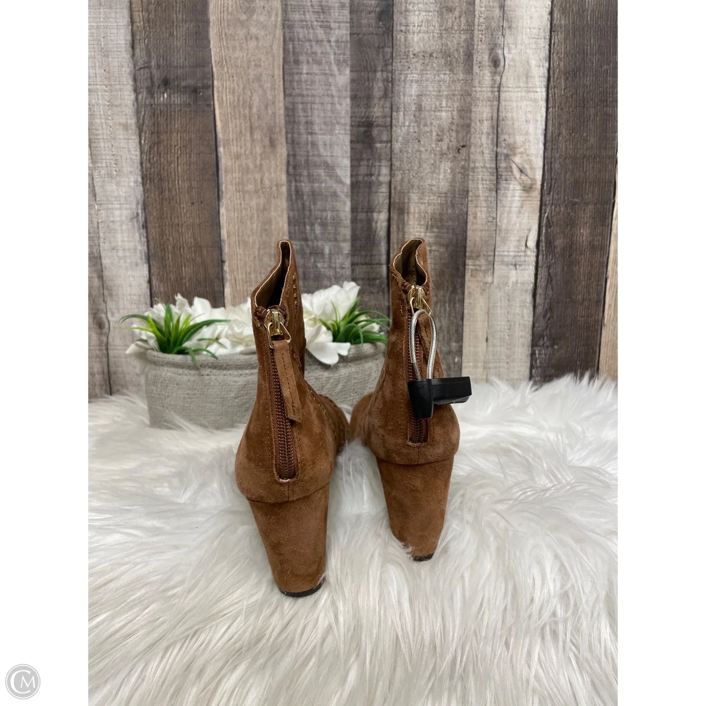 Boots Ankle Heels By Aerosoles In Brown, Size: 8.5