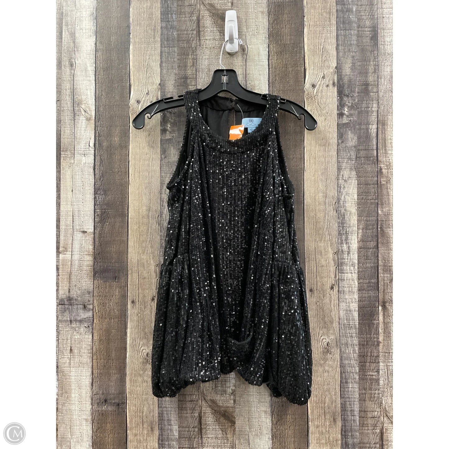 Top Long Sleeve By Cece In Black, Size: L