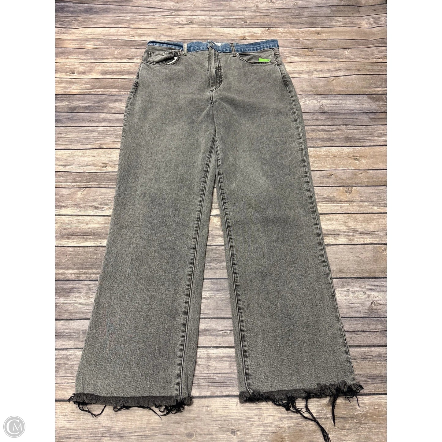 Jeans Straight By Le Jean In Grey Denim, Size: 14