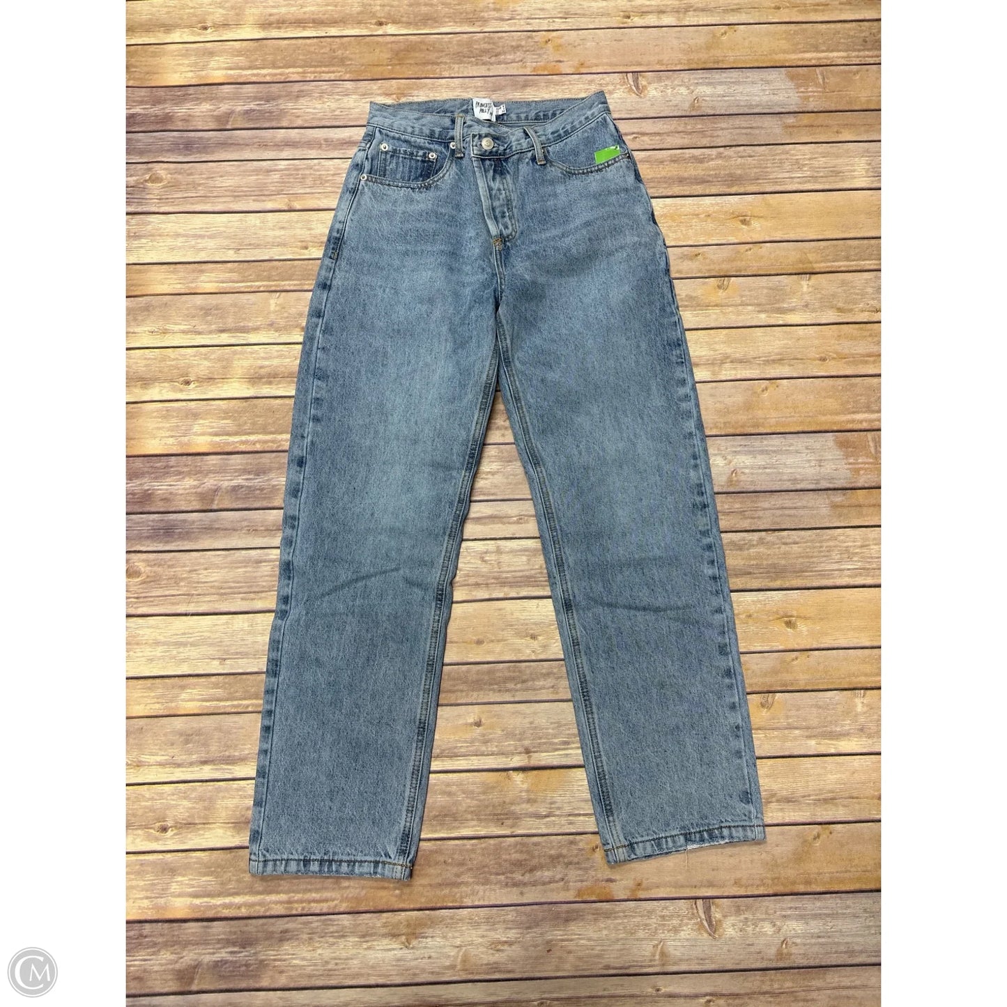 Jeans Straight By Princess Polly In Blue Denim, Size: 4