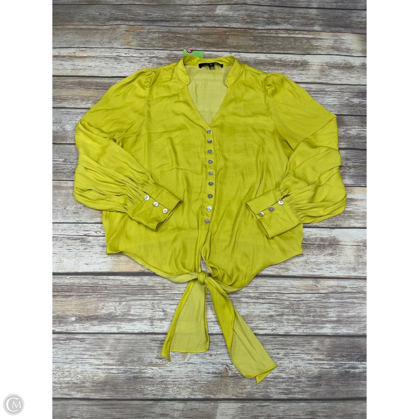 Top Long Sleeve By Marc New York In Yellow, Size: S