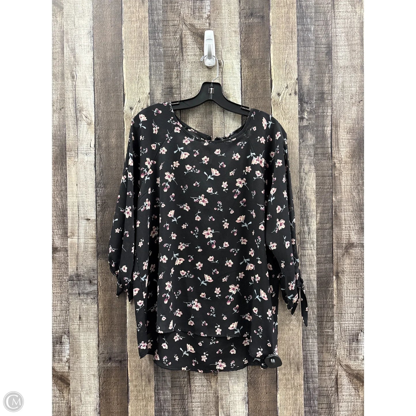Top Long Sleeve By Papermoon In Black, Size: Xl