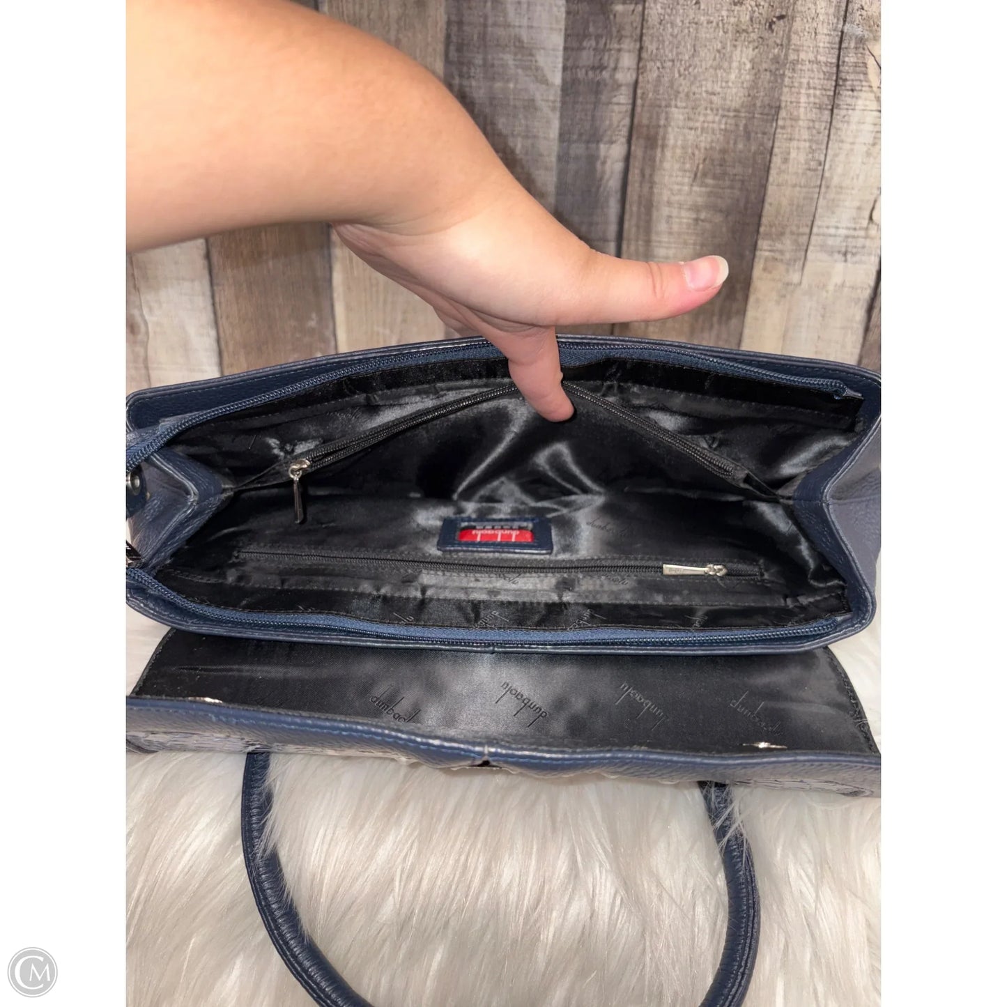 Handbag Leather By Cme, Size: Medium