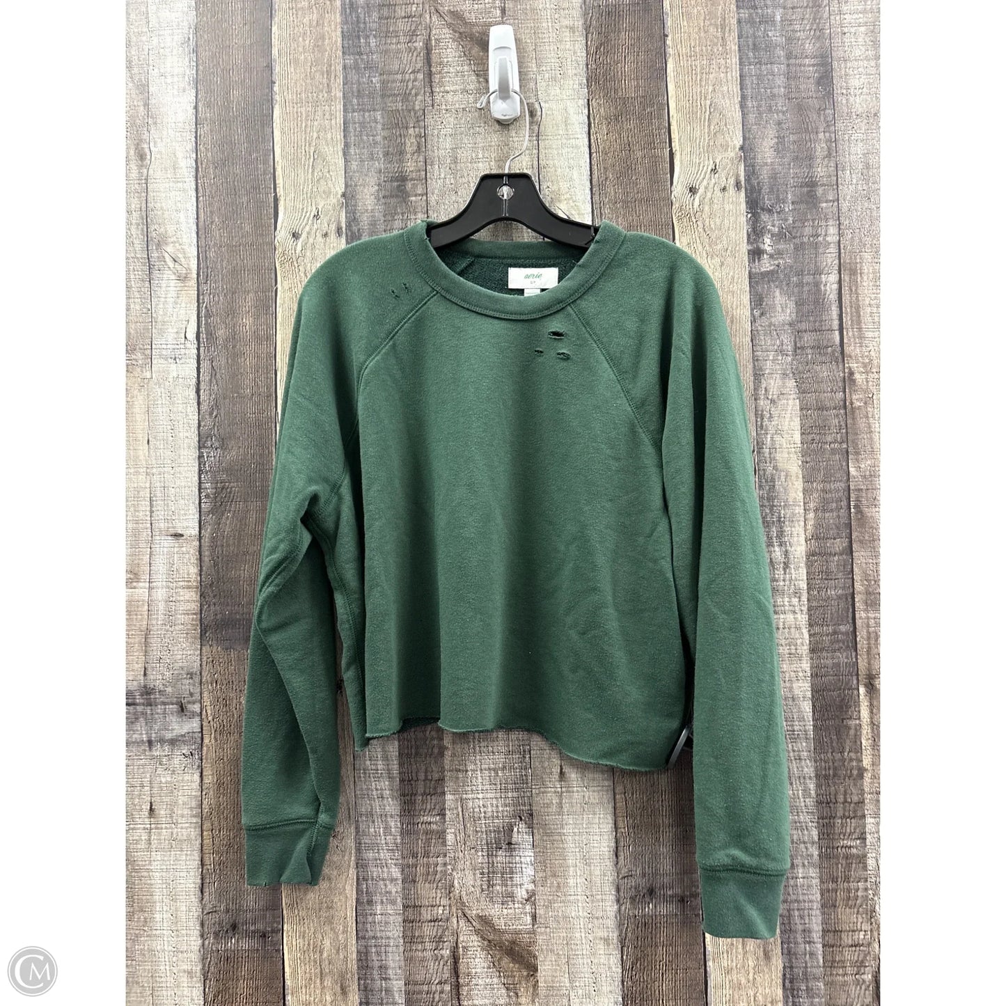 Top Long Sleeve By Aerie In Green, Size: S