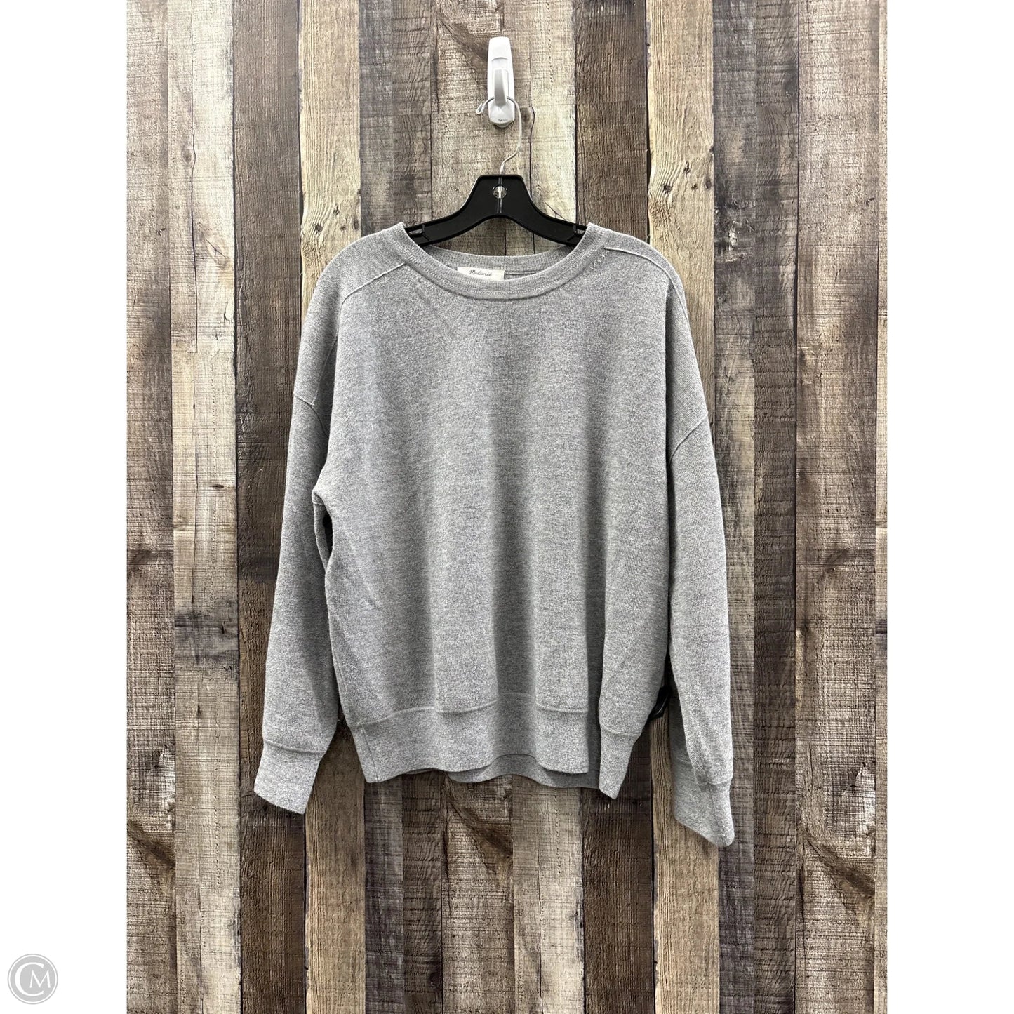 Top Long Sleeve By Madewell In Grey, Size: L