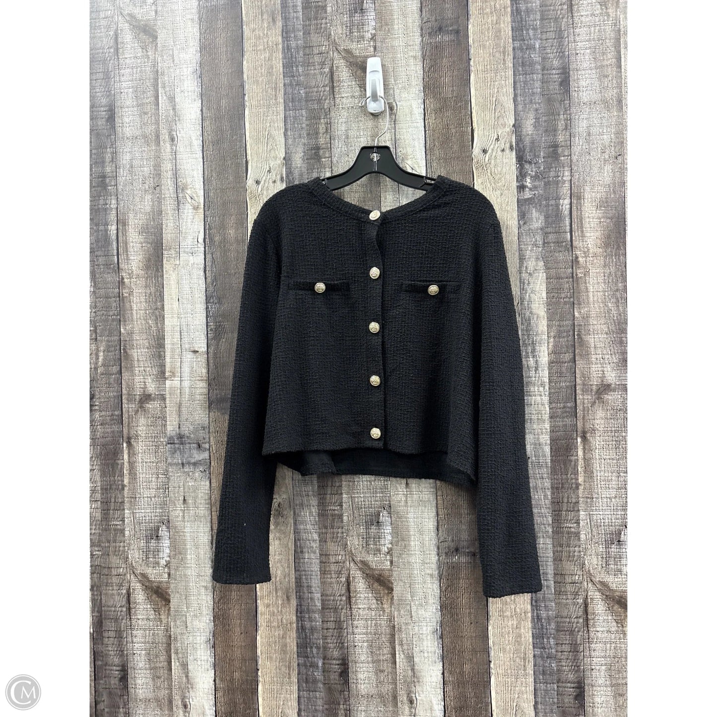 Top Long Sleeve By H&m In Black, Size: Xl