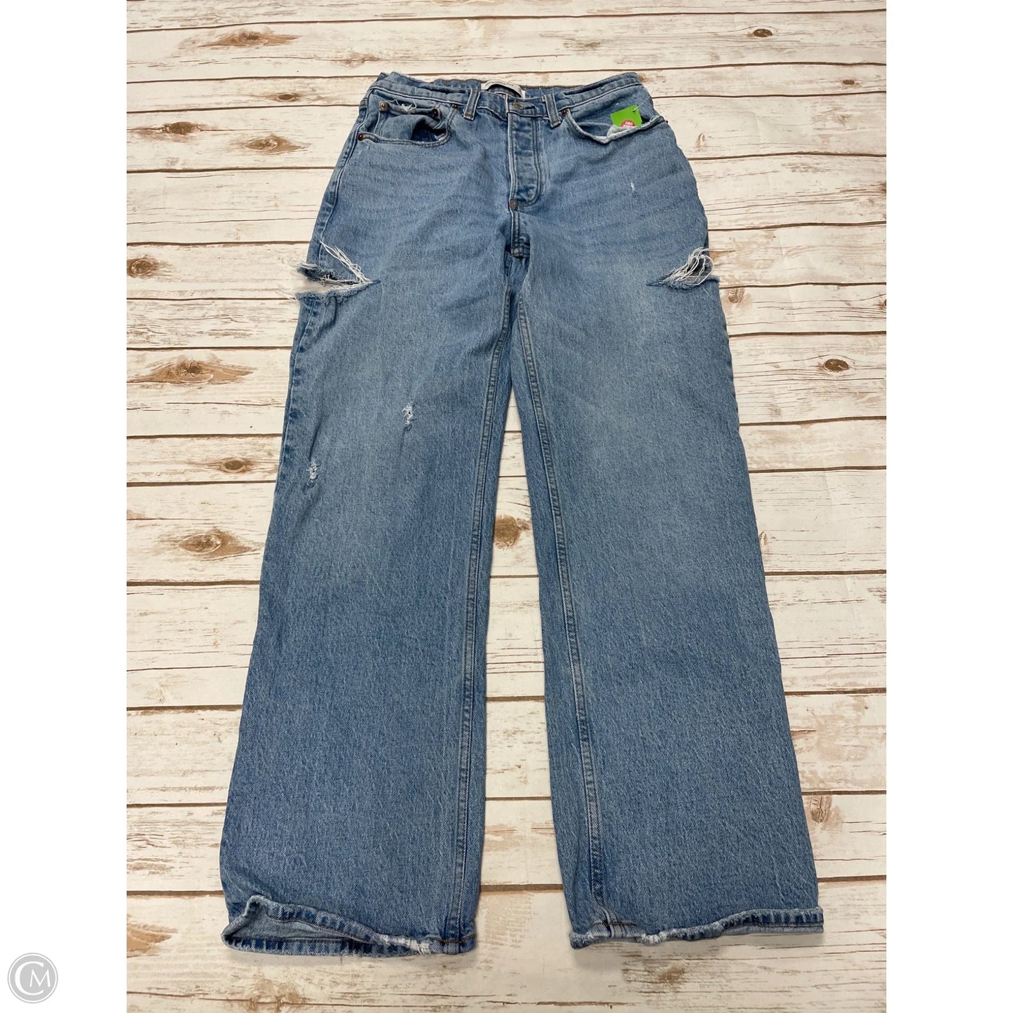 Jeans Straight By Abercrombie And Fitch In Blue Denim, Size: 6