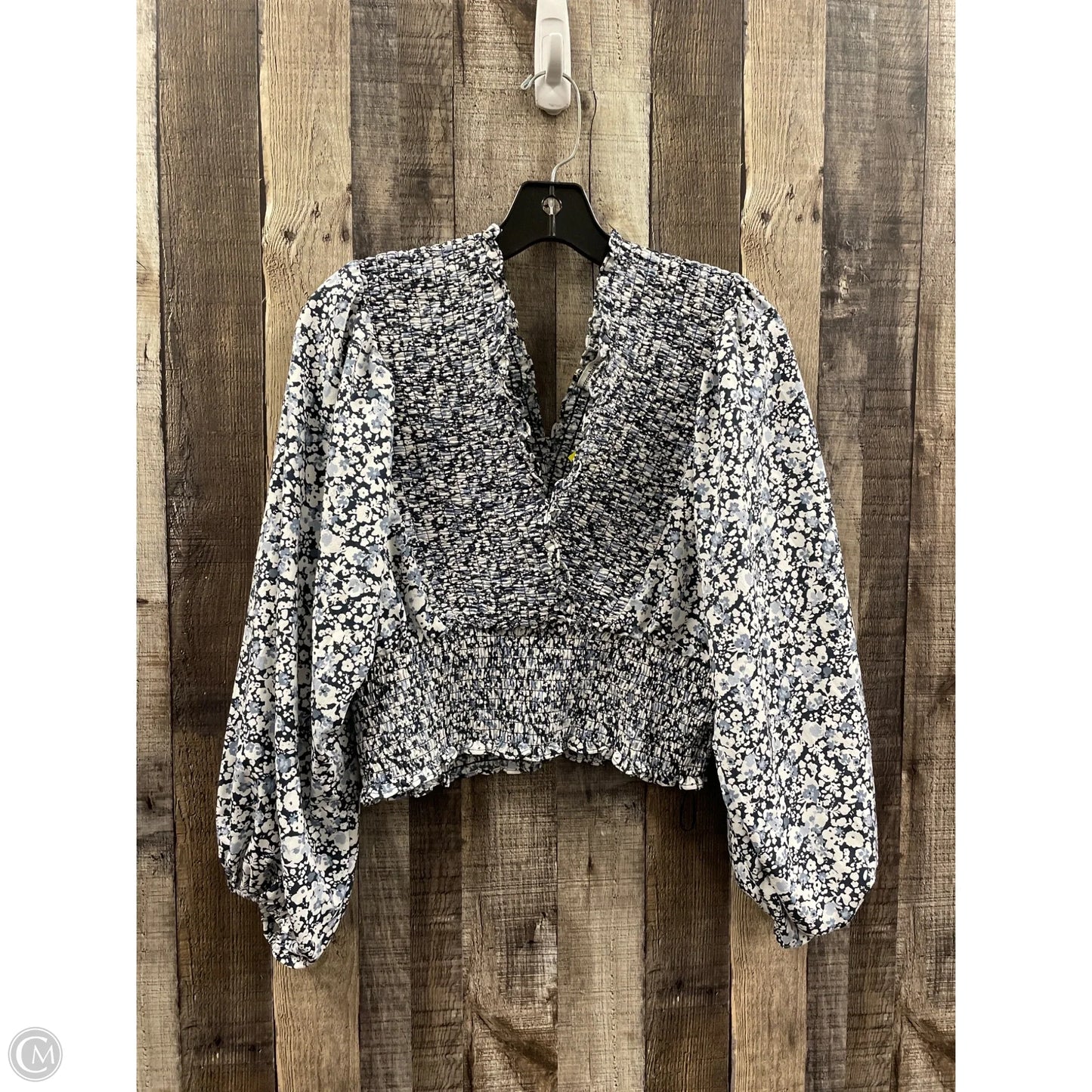 Top Long Sleeve By Abercrombie And Fitch In Floral Print, Size: L
