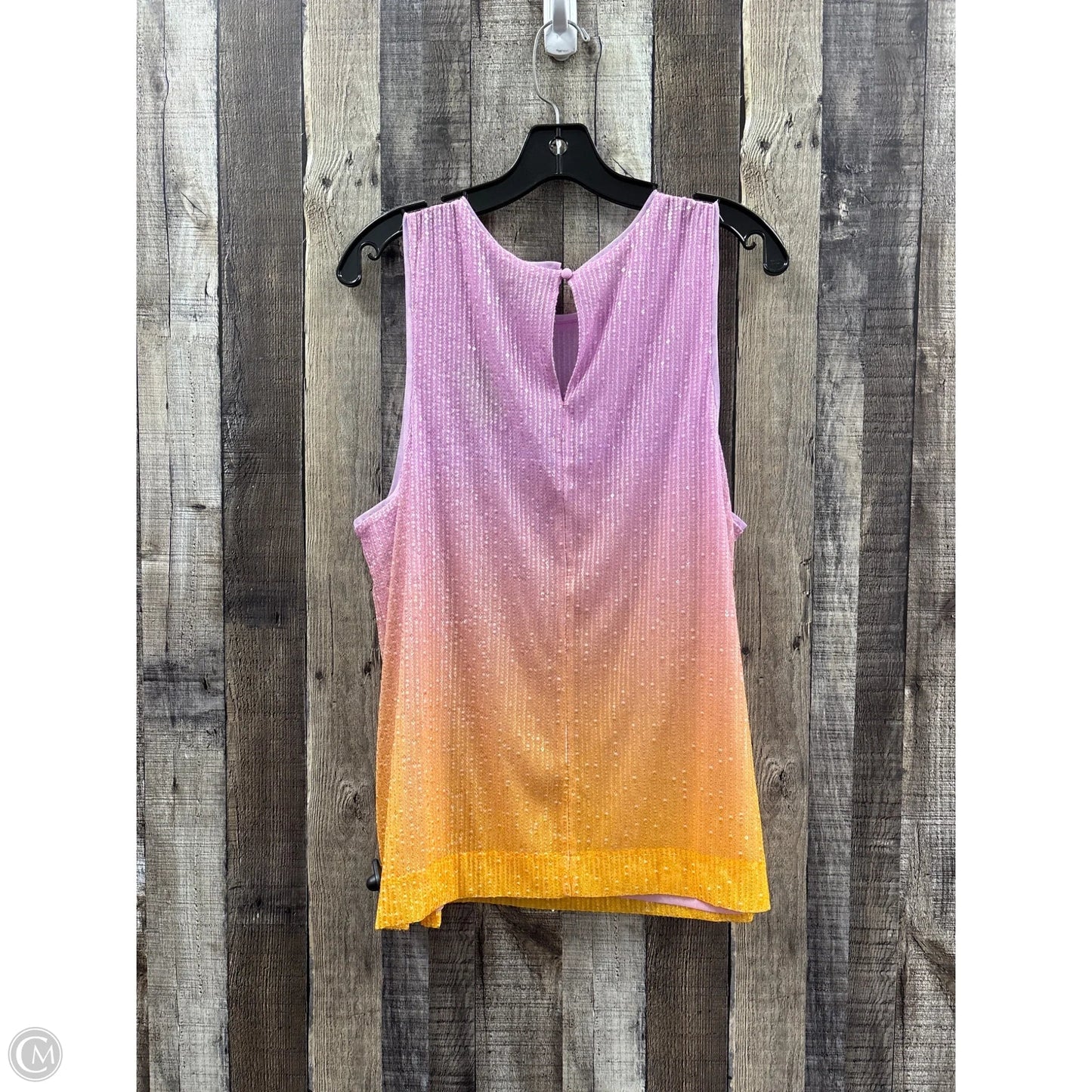 Top Sleeveless By On 34th In Purple & Yellow, Size: 2x