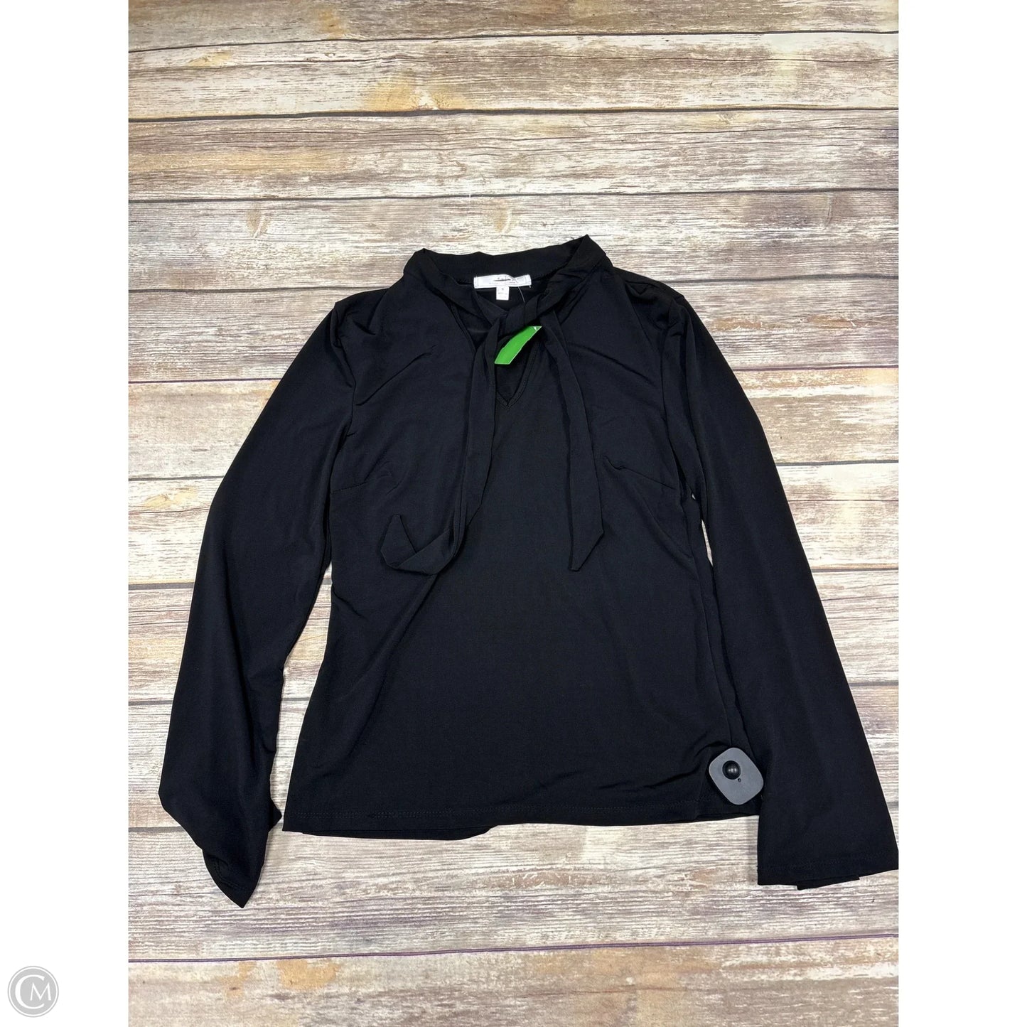 Top Long Sleeve By Cme In Black, Size: S
