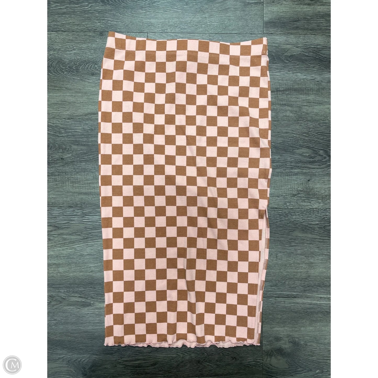 Skirt Midi By Cme In Checkered Pattern, Size: Xl