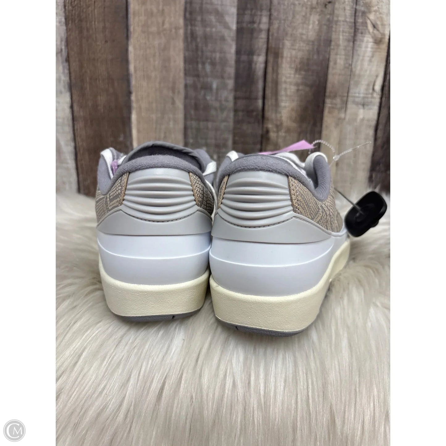 Shoes Luxury Designer By Jordan In Snakeskin Print, Size: 9.5