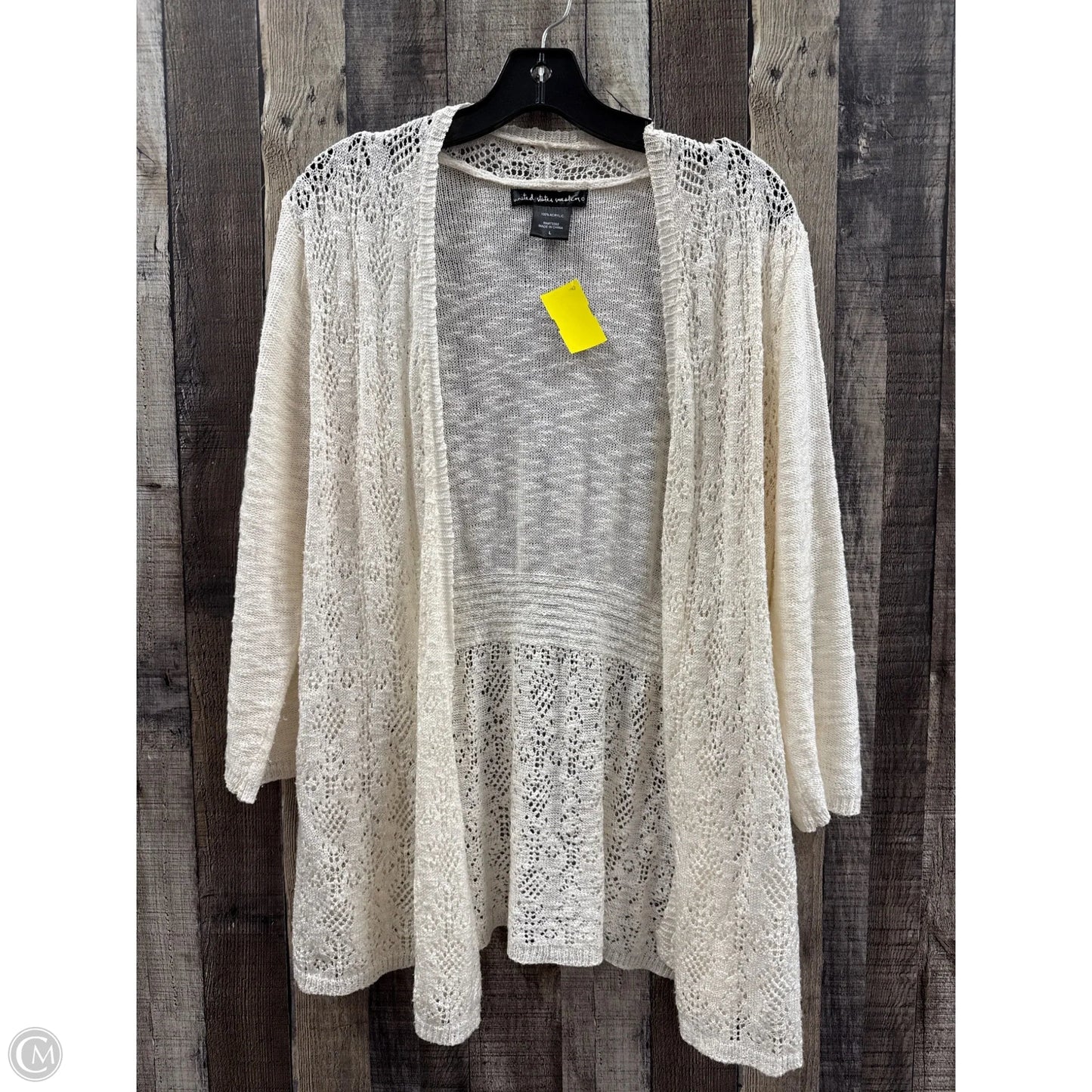 Cardigan By United States Sweaters In White, Size: L