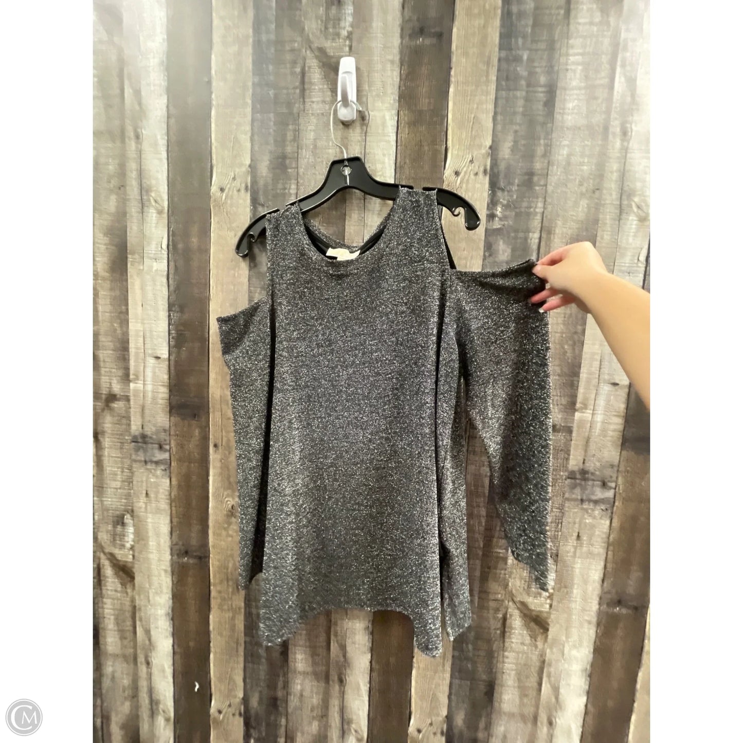 Top Long Sleeve By Michael By Michael Kors In Silver, Size: 1x