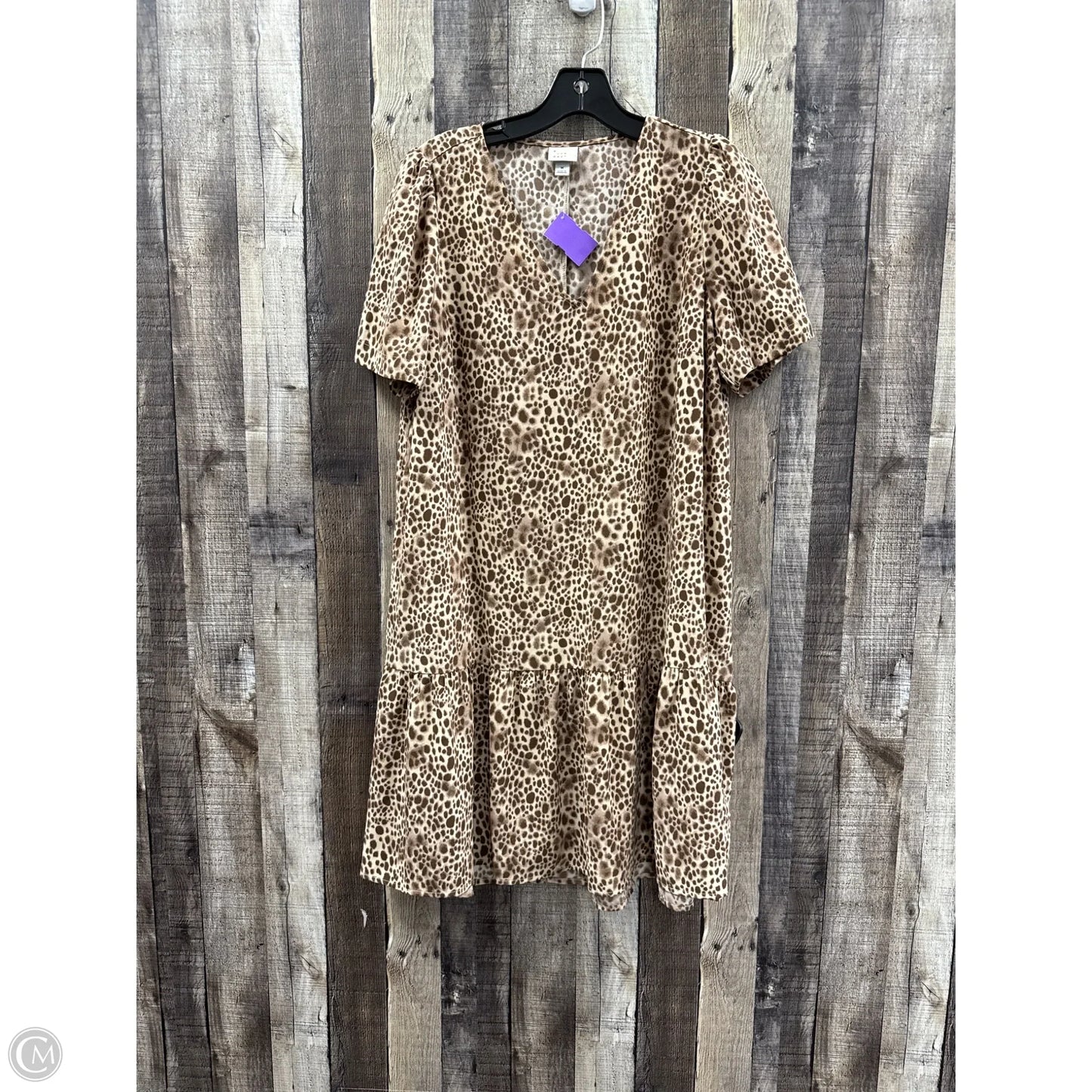 Dress Casual Midi By A New Day In Animal Print, Size: M