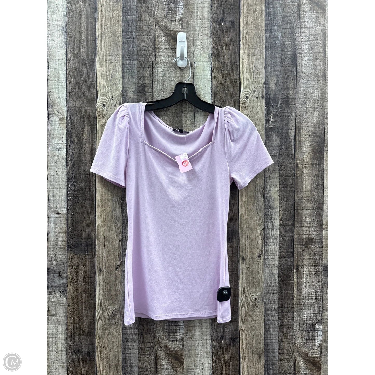 Top Short Sleeve By Express In Purple, Size: S