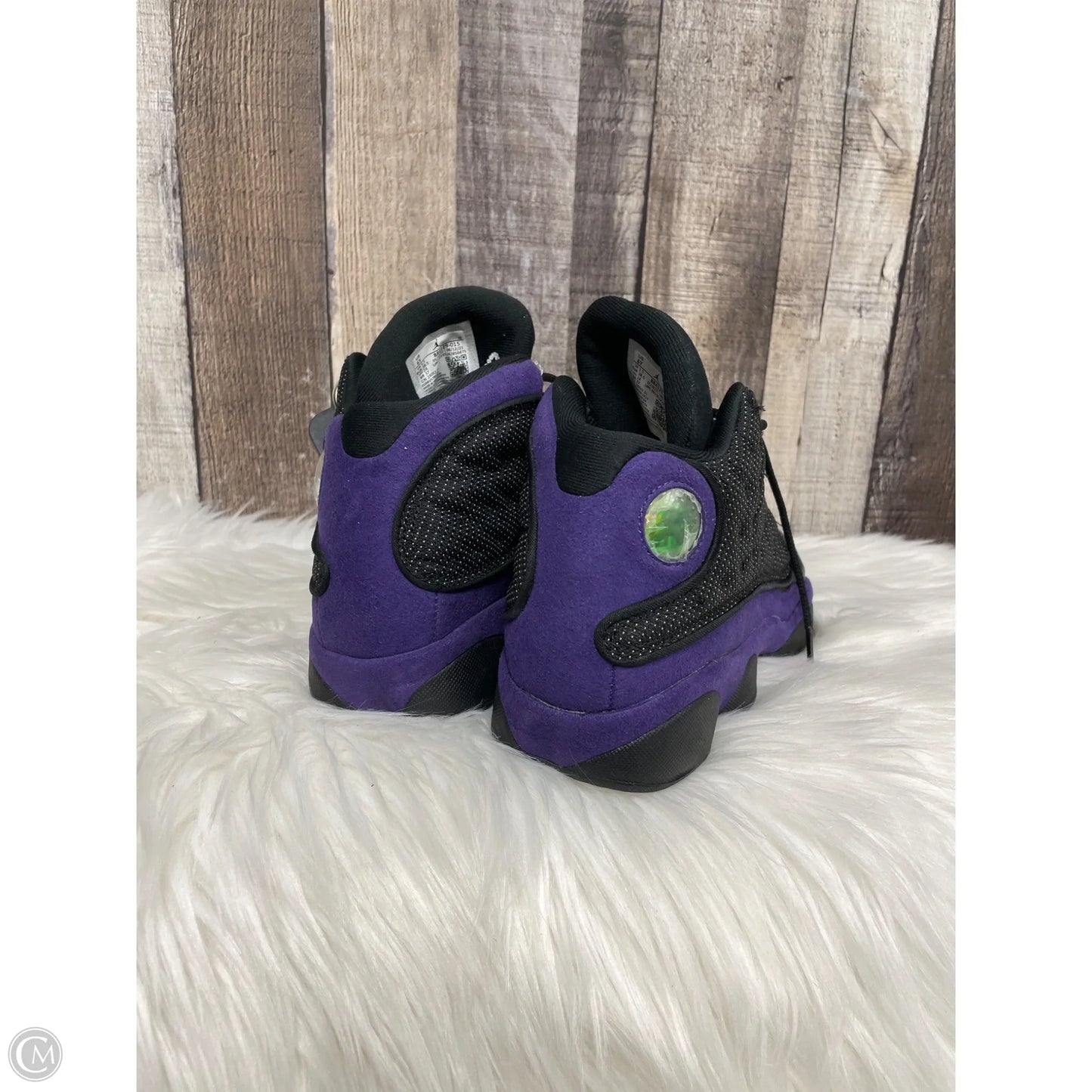 Shoes Luxury Designer By Jordan In Black & Purple, Size: 8
