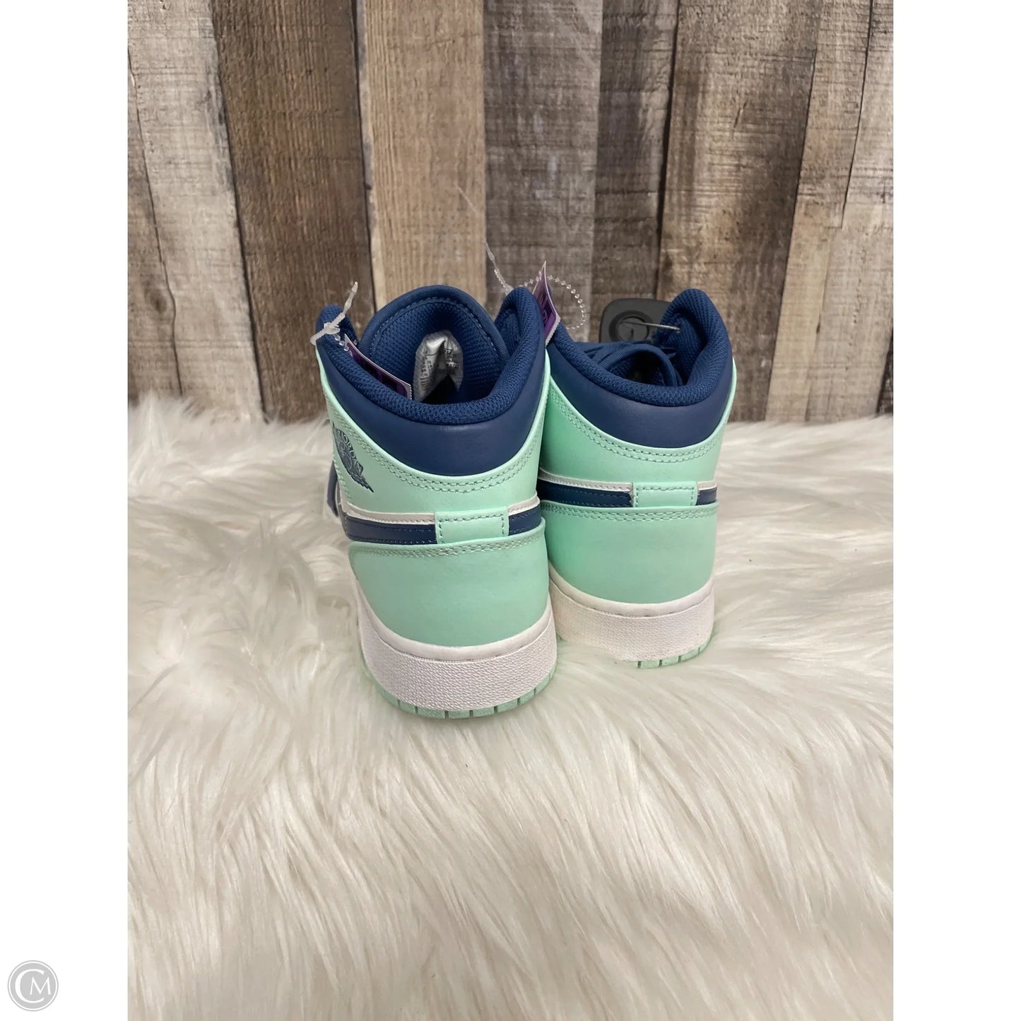 Shoes Luxury Designer By Jordan In Blue & Green, Size: 8.5