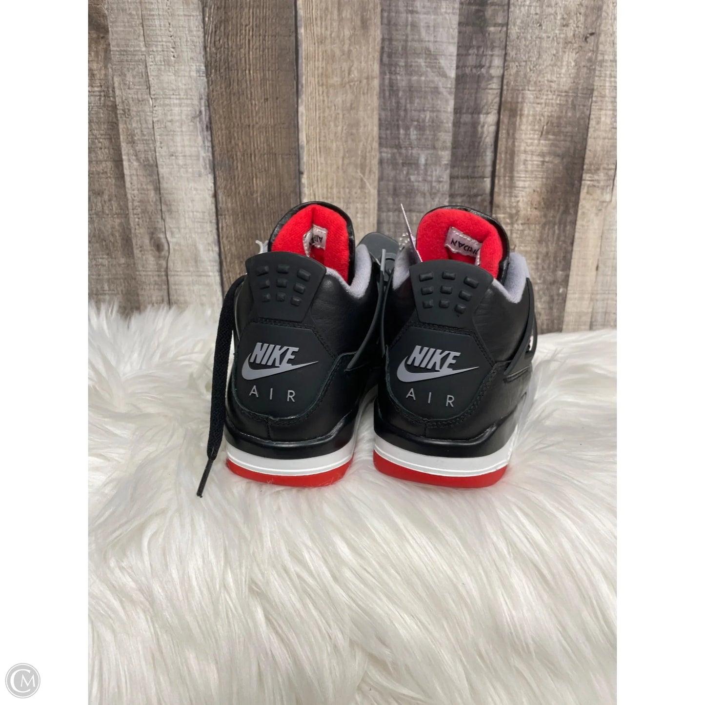 Shoes Luxury Designer By Jordan In Black & Red, Size: 8