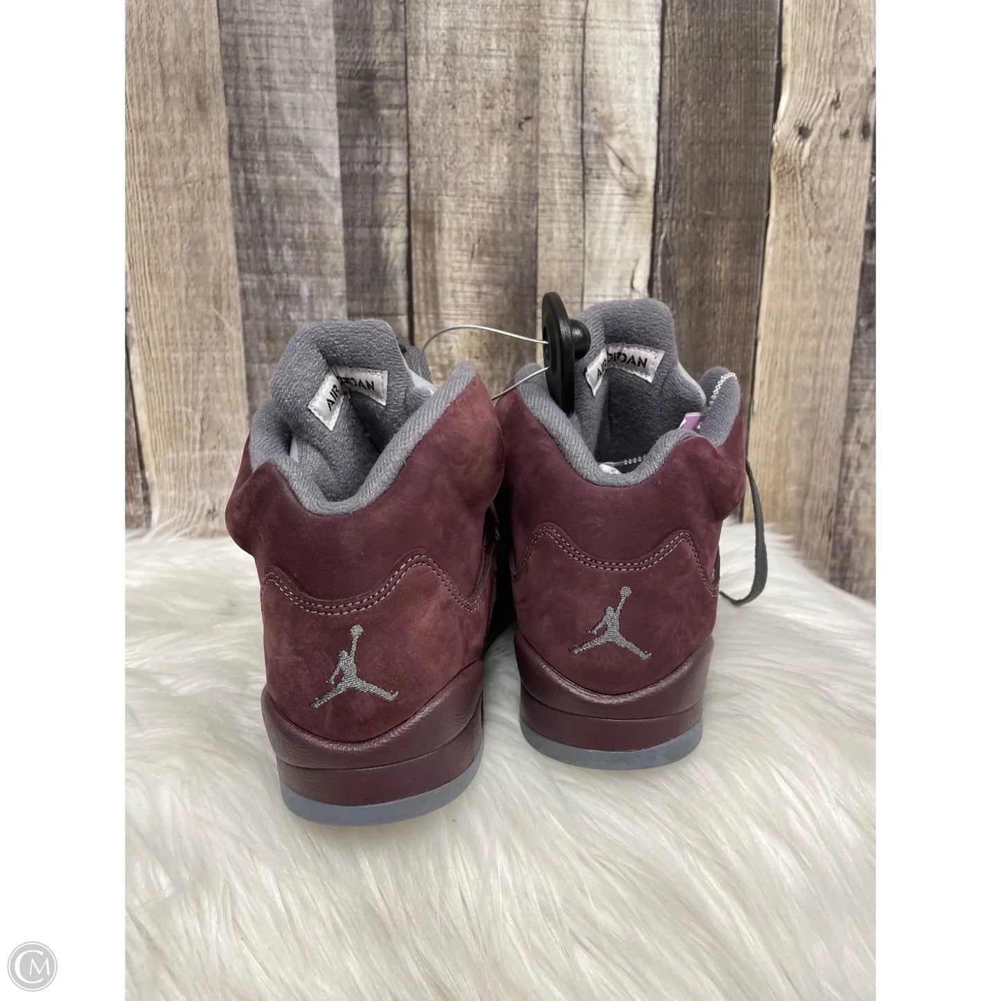 Shoes Luxury Designer By Jordan In Maroon, Size: 8