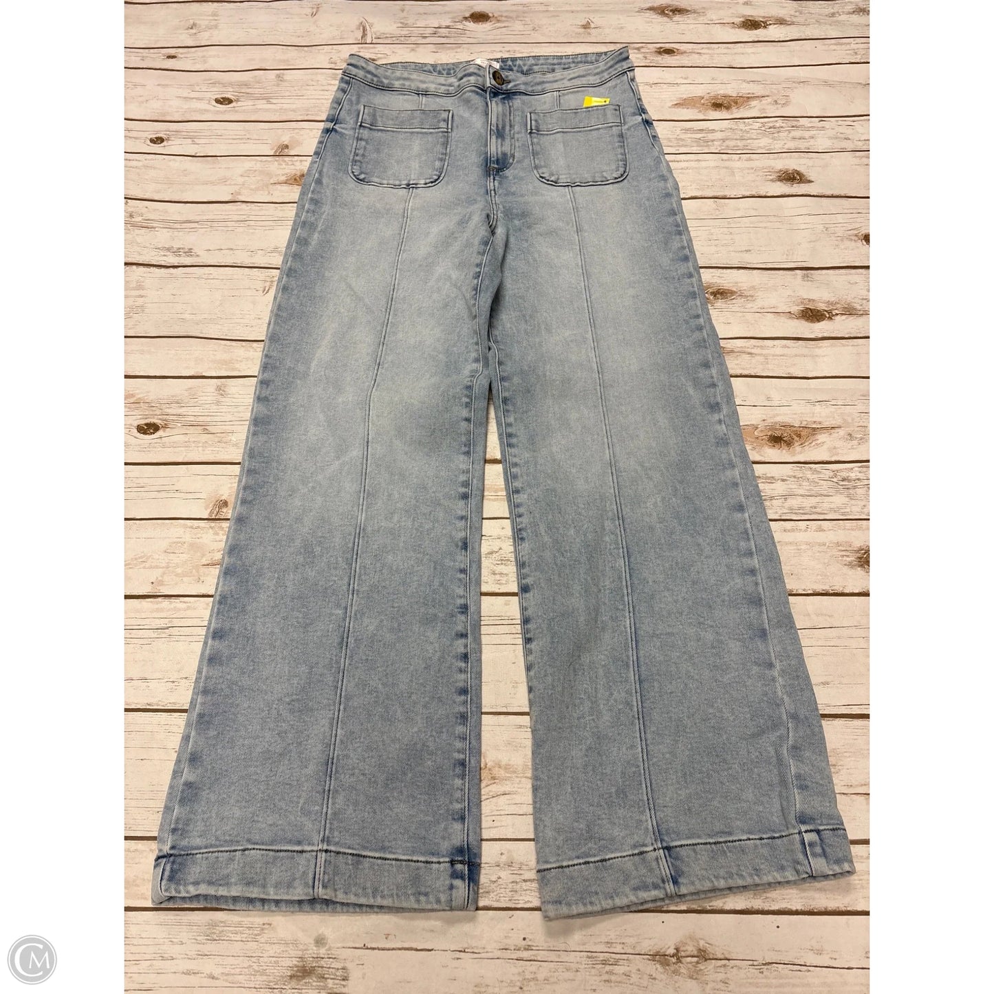 Jeans Wide Leg By Lc Lauren Conrad In Blue Denim, Size: 14