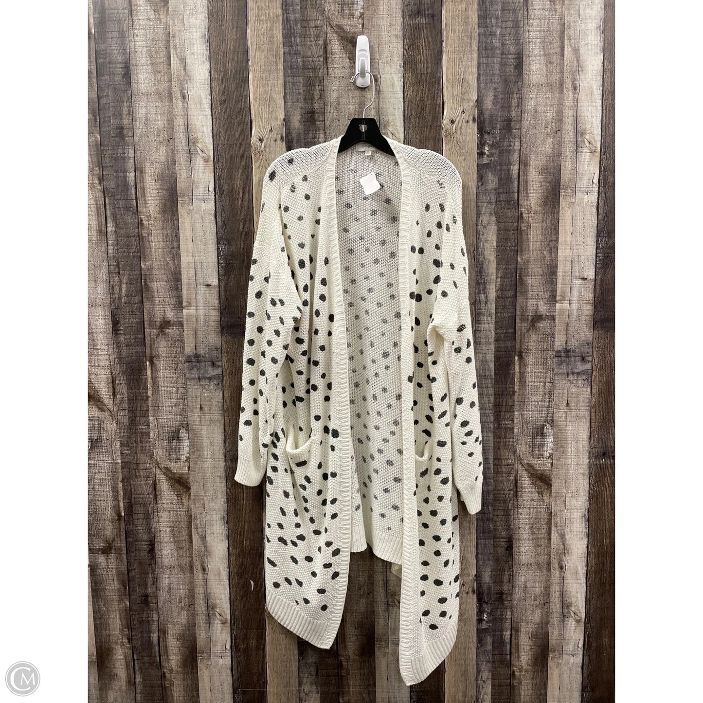 Sweater Cardigan By Umgee In Polkadot Pattern, Size: 2x