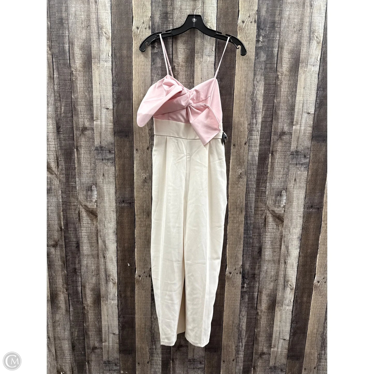Jumpsuit By Express In Pink & White, Size: Xs