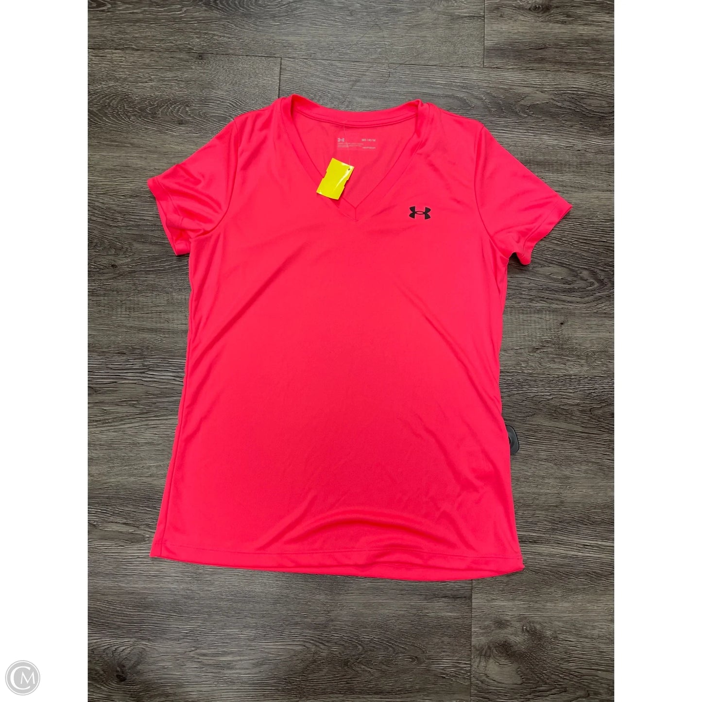 Athletic Top Short Sleeve By Under Armour In Pink, Size: M