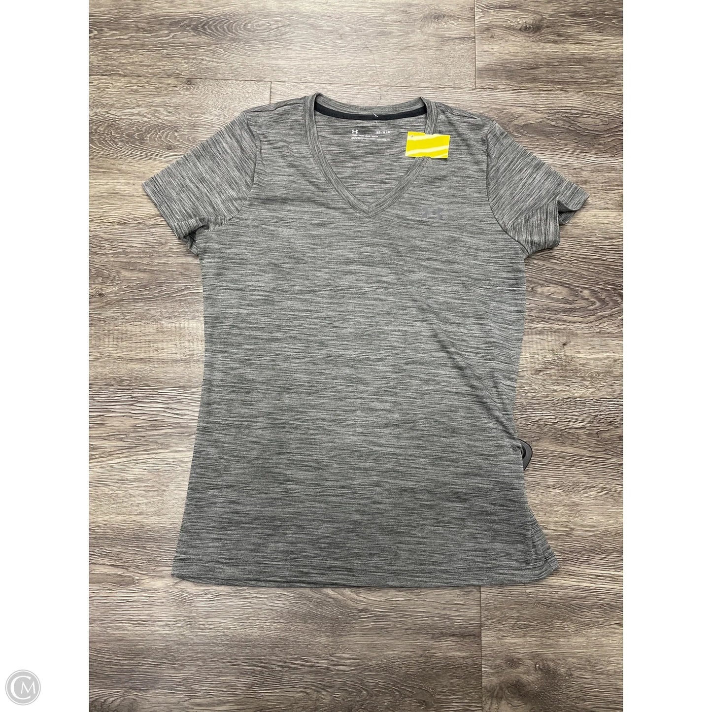 Athletic Top Short Sleeve By Under Armour In Grey, Size: M