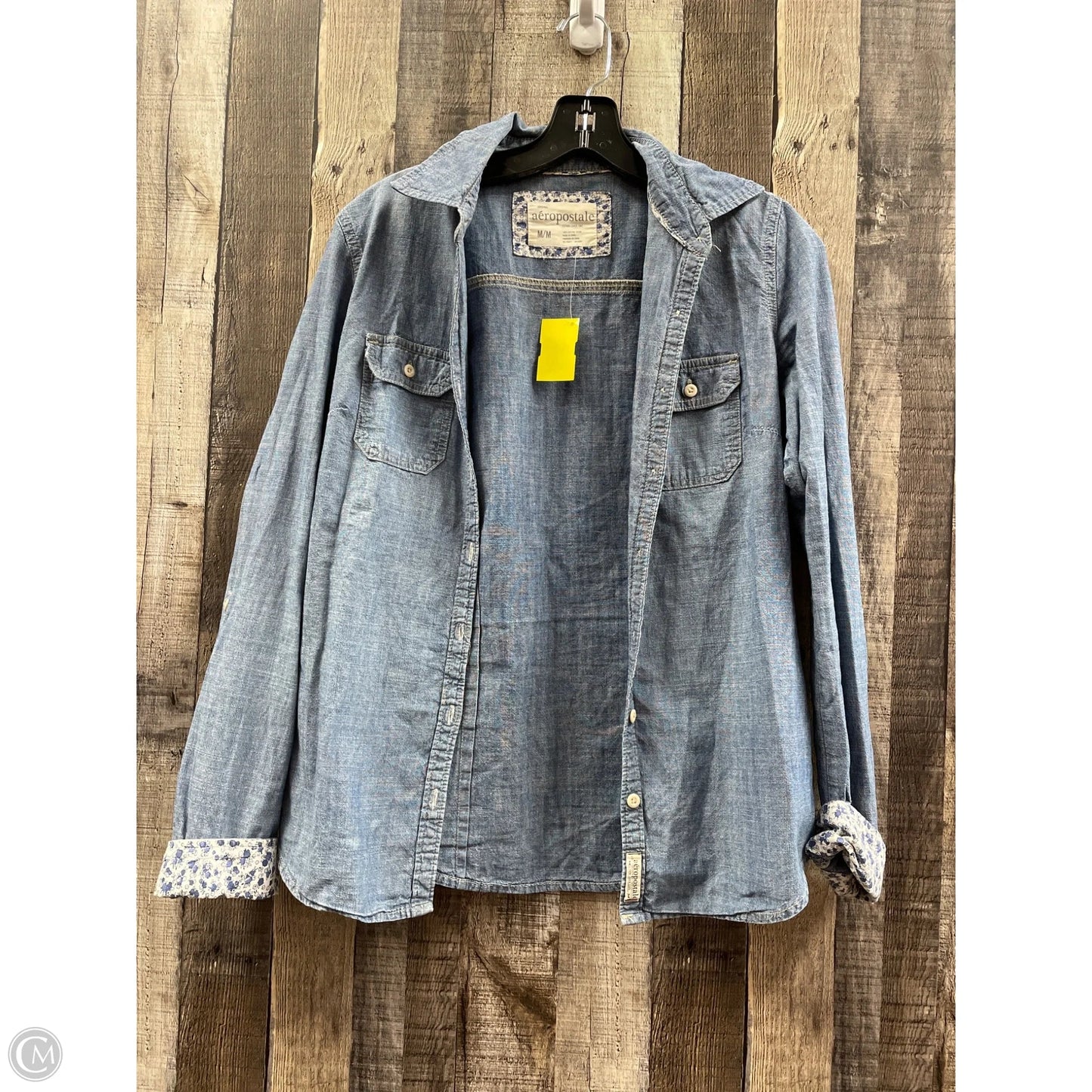 Top Long Sleeve By Aeropostale In Blue, Size: M