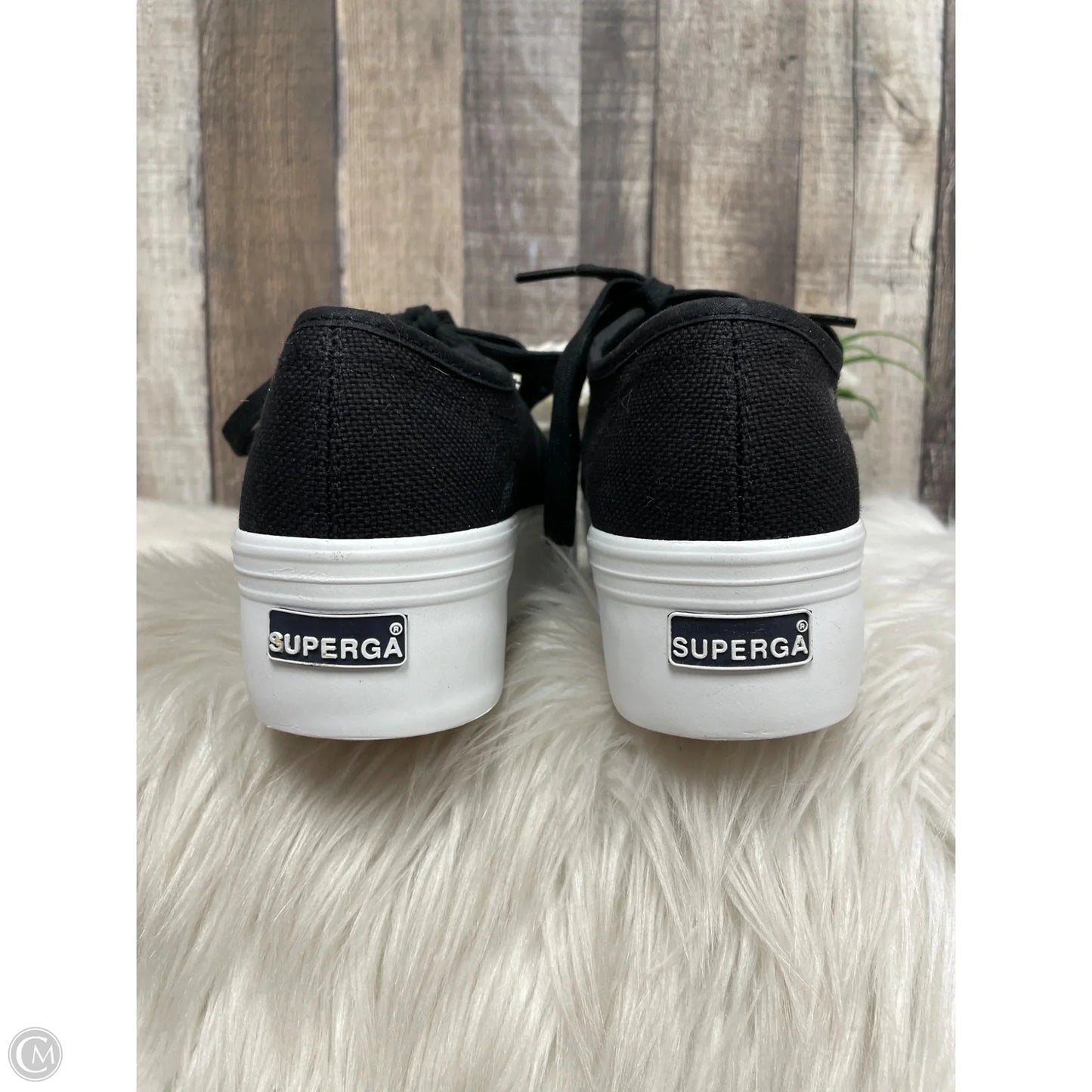 Shoes Sneakers By Superga In Black, Size: 7