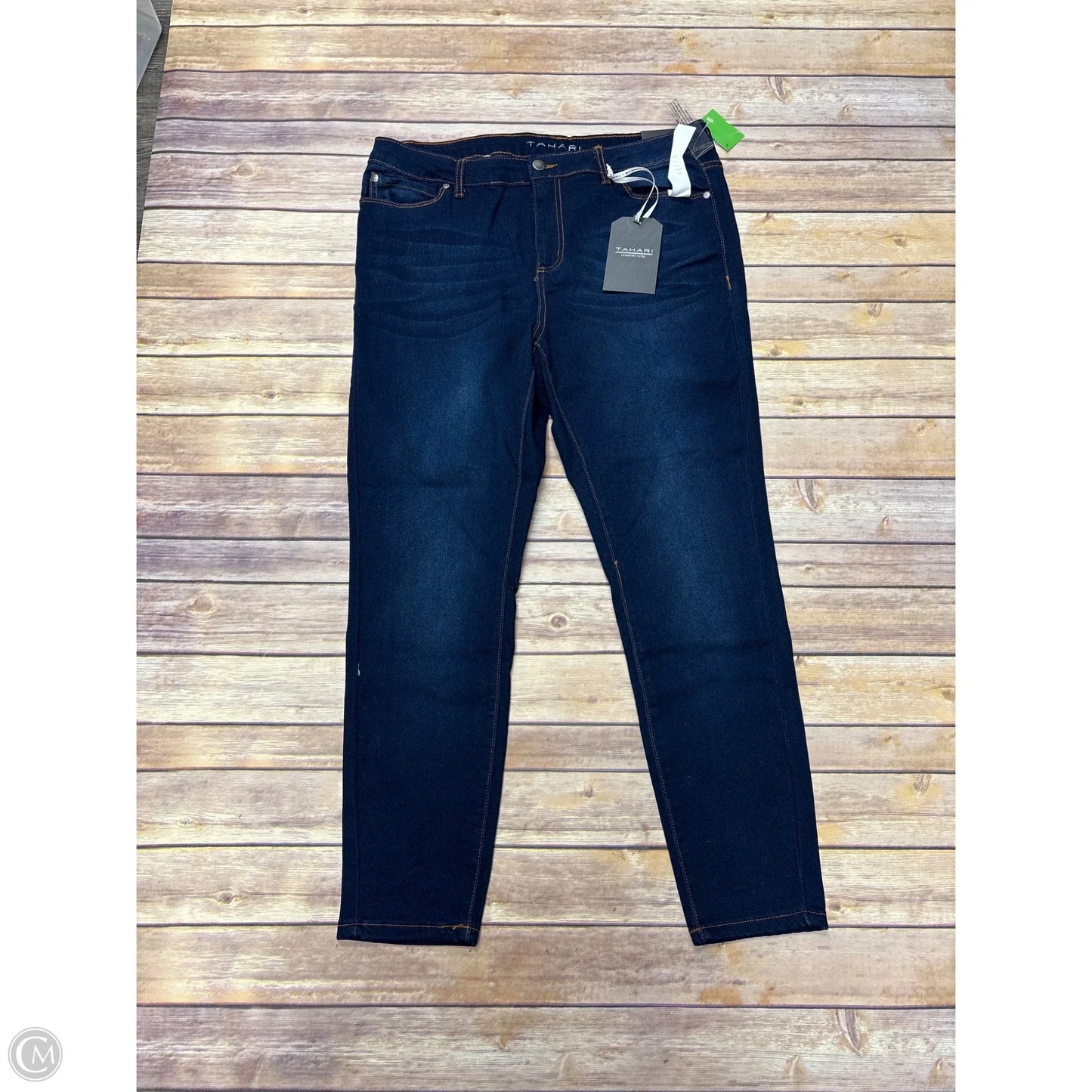 Jeans Skinny By Tahari In Blue, Size: 14
