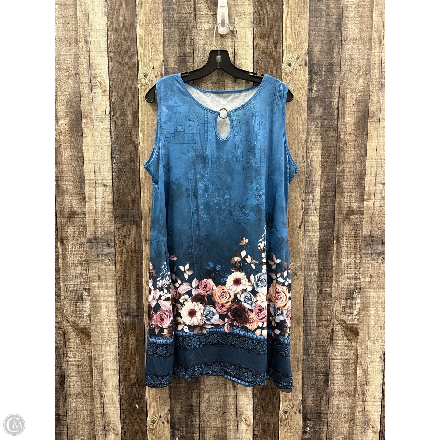 Top Sleeveless By Cme In Blue, Size: 2x
