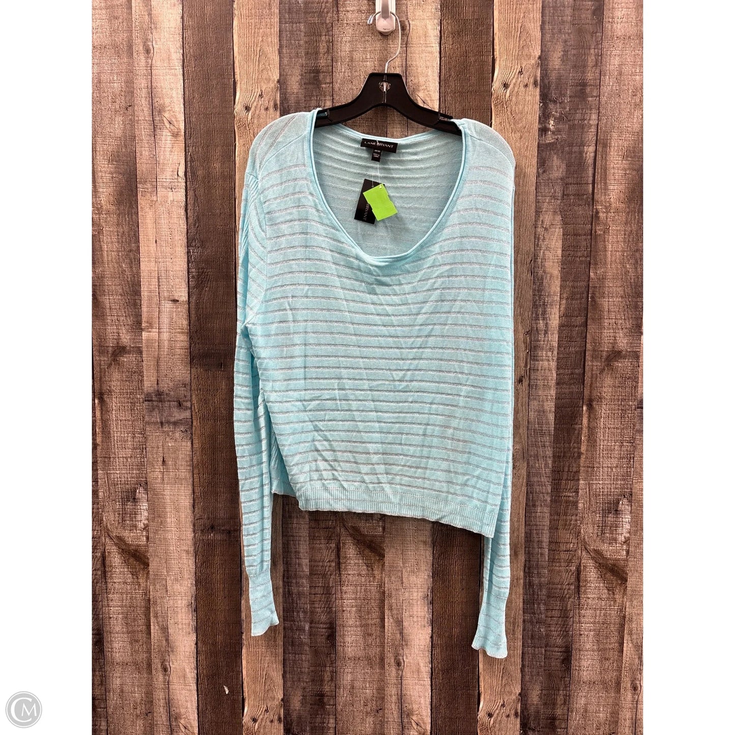 Top Long Sleeve By Lane Bryant In Blue, Size: 1x